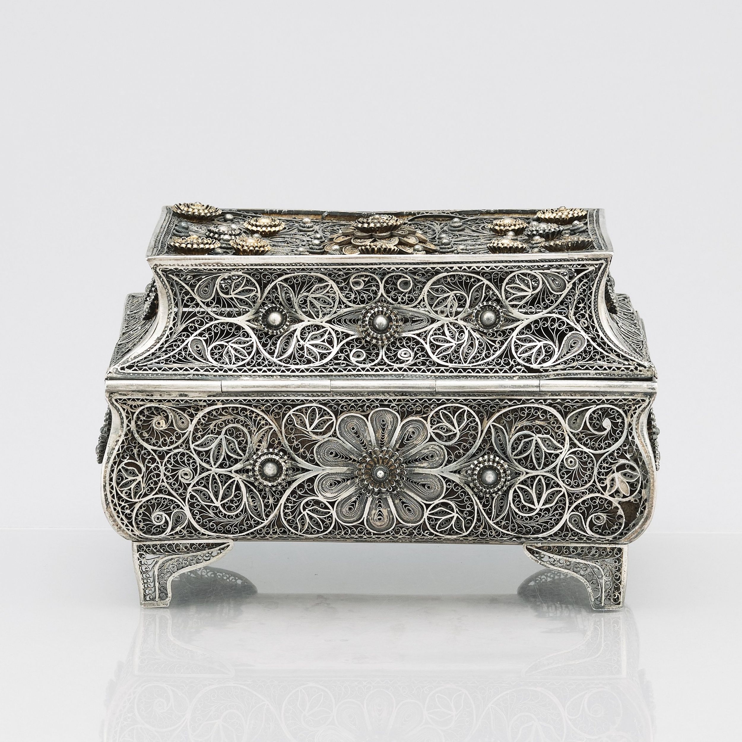 Silver filigree box from the 19th century. Odessa, Russian Empire, 1898-1908 - Image 5 of 7