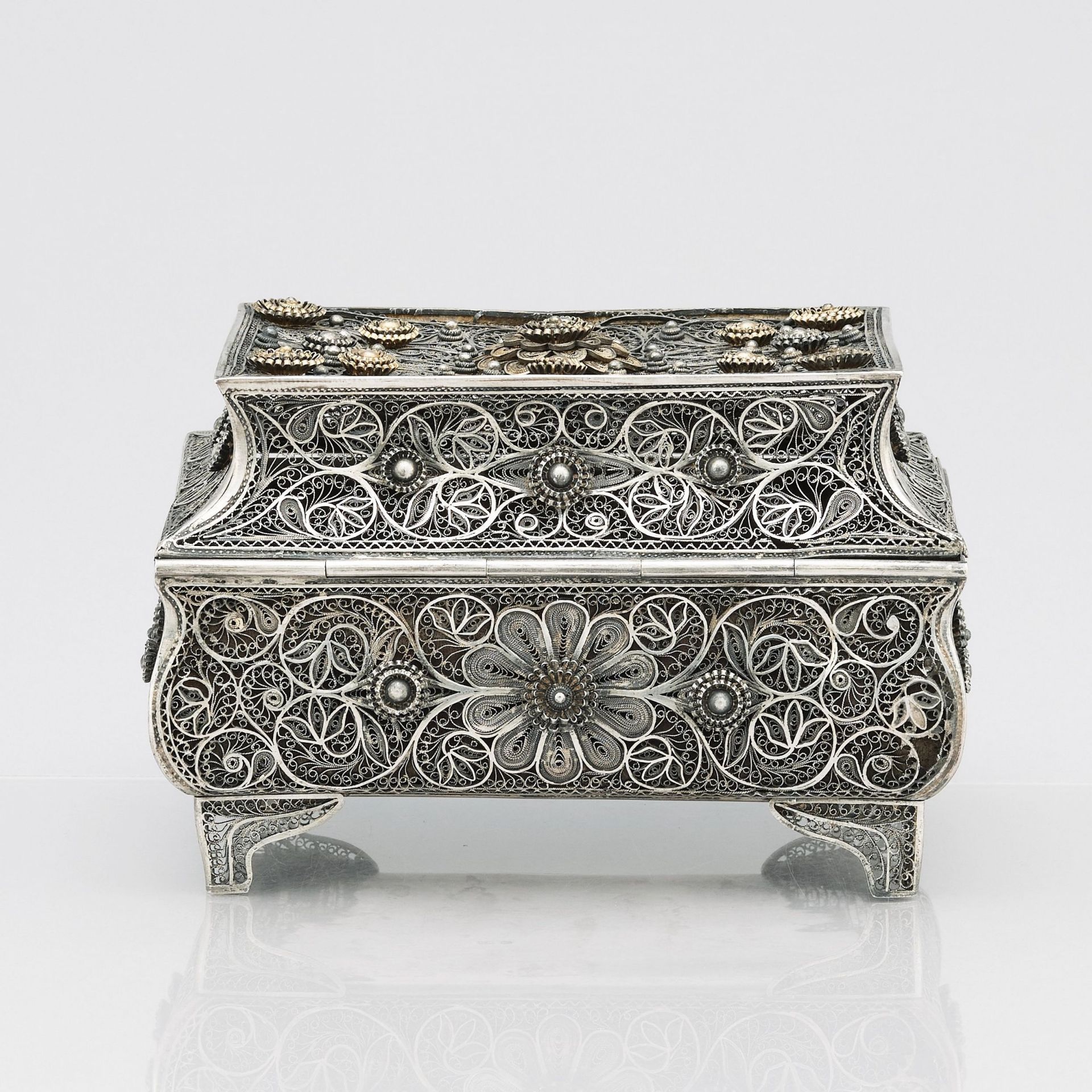Silver filigree box from the 19th century. Odessa, Russian Empire, 1898-1908 - Bild 5 aus 7