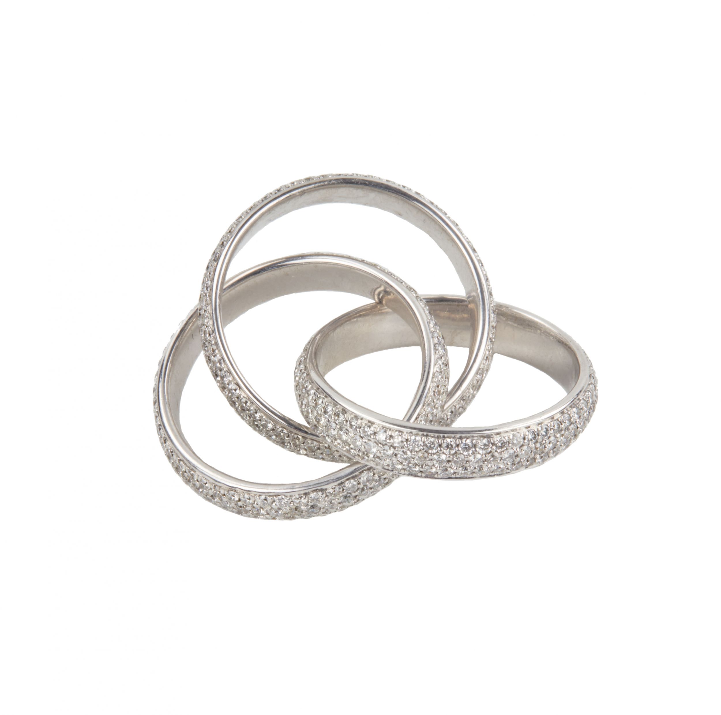 18K White gold ring with diamonds. - Image 5 of 6