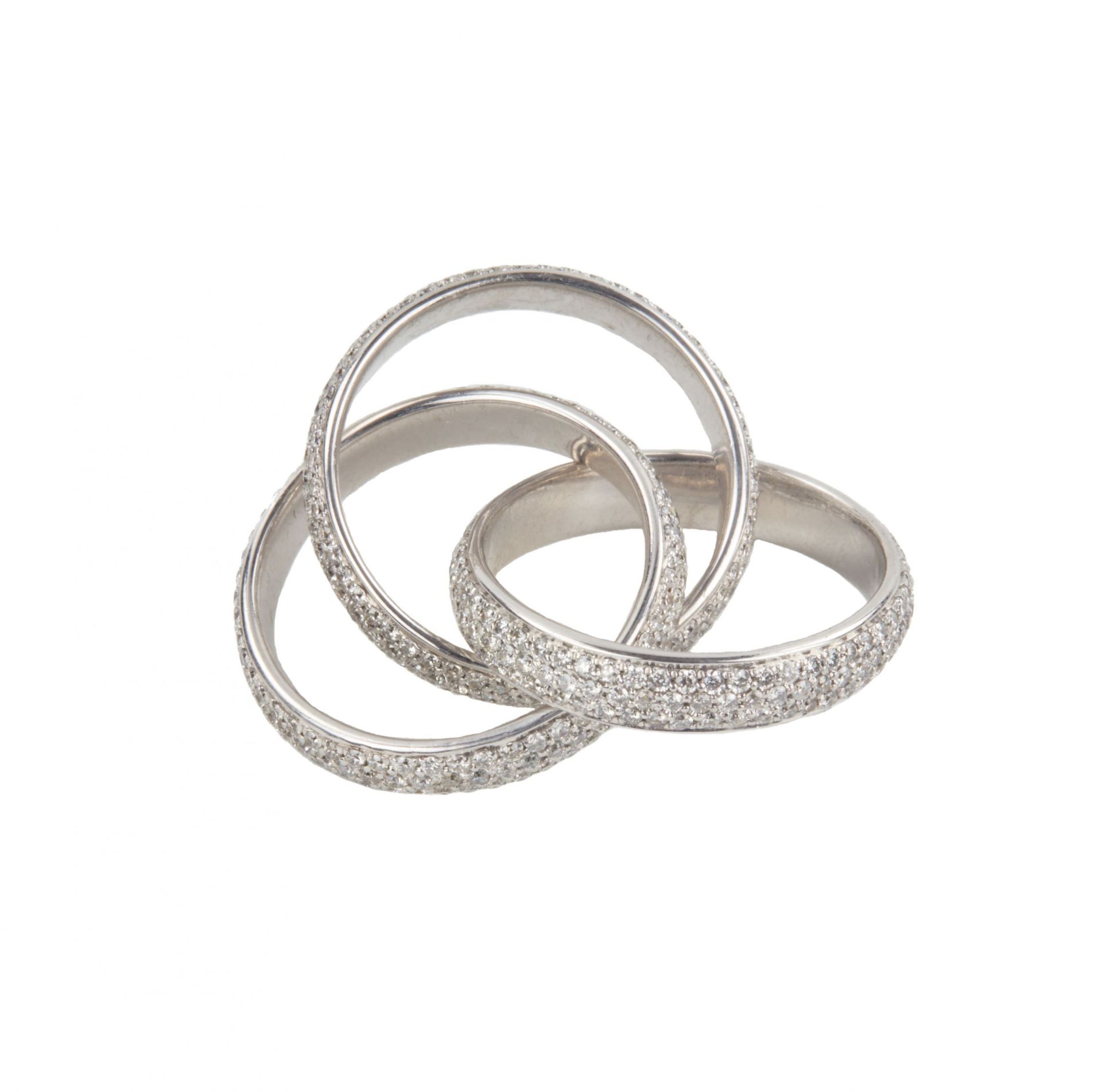 18K White gold ring with diamonds. - Image 5 of 6