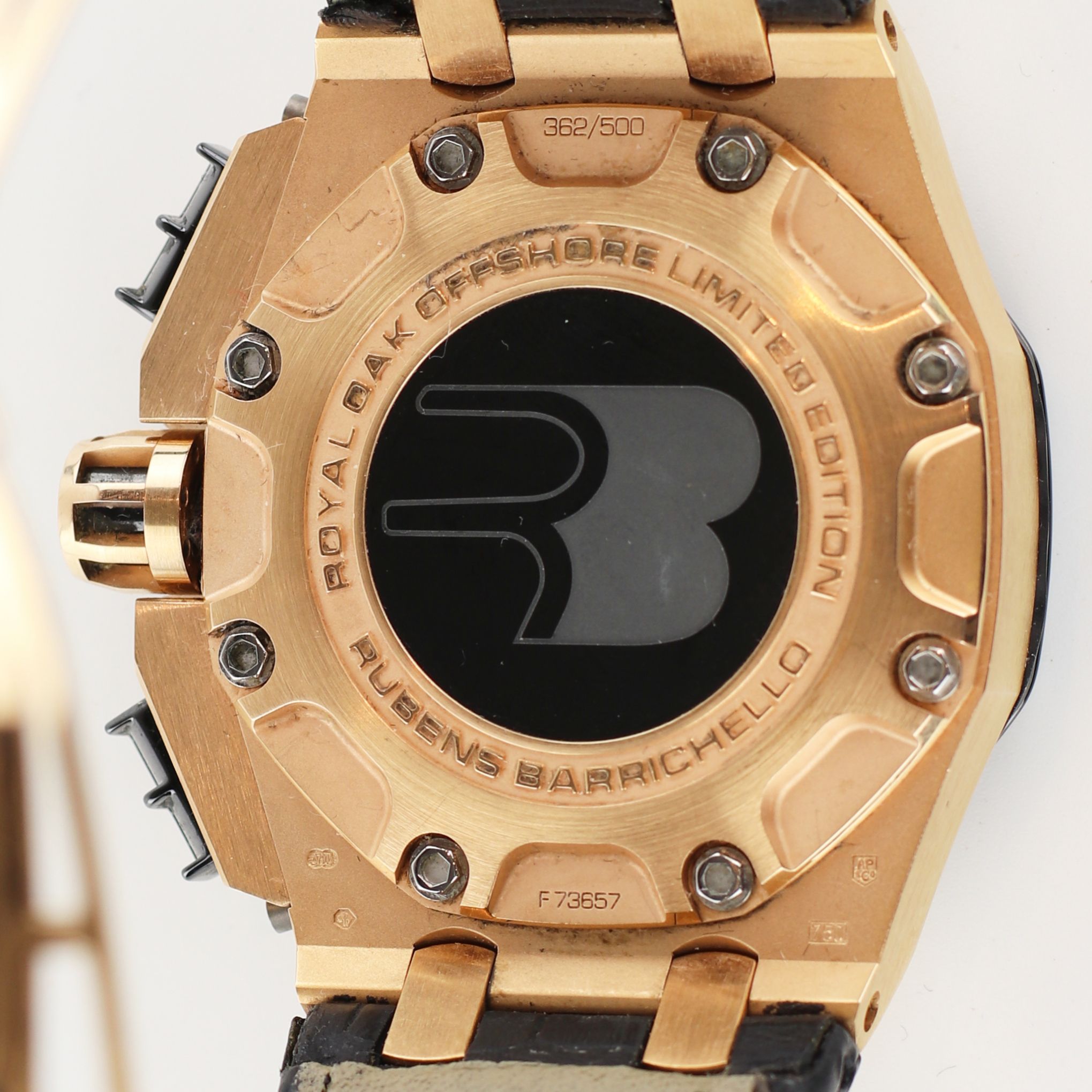 Mens 18K gold watch Audemars Piguet Royal Oak Offshore Rubens Barrichello - Image 6 of 9