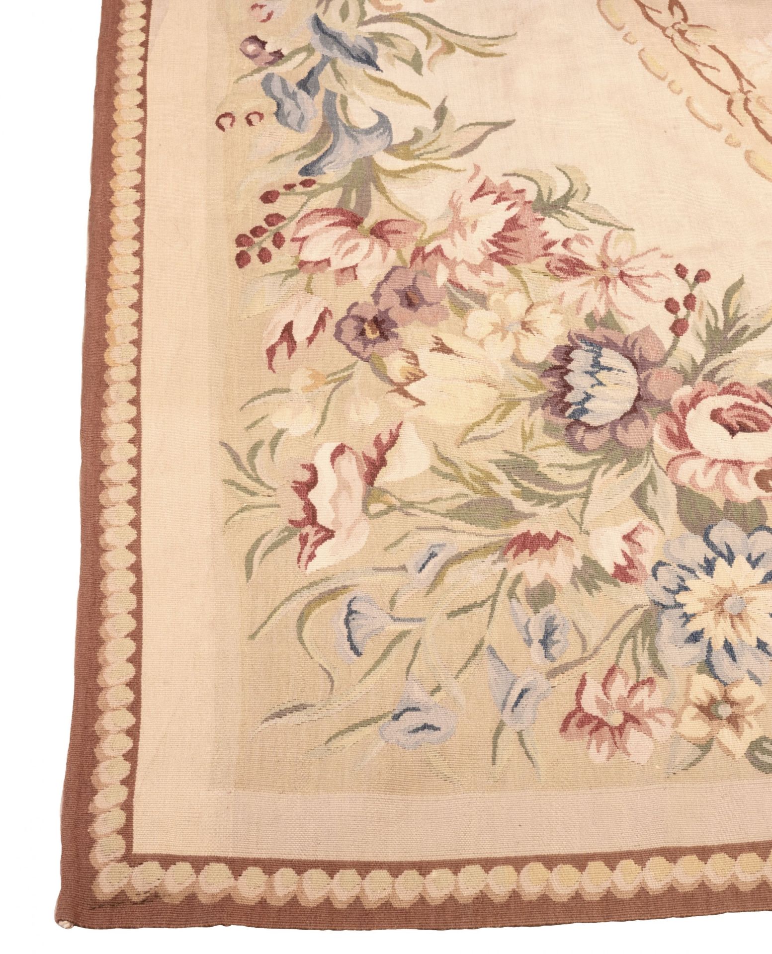 Floral tapestry in Aubusson style. The end of the 19th century. - Bild 2 aus 4