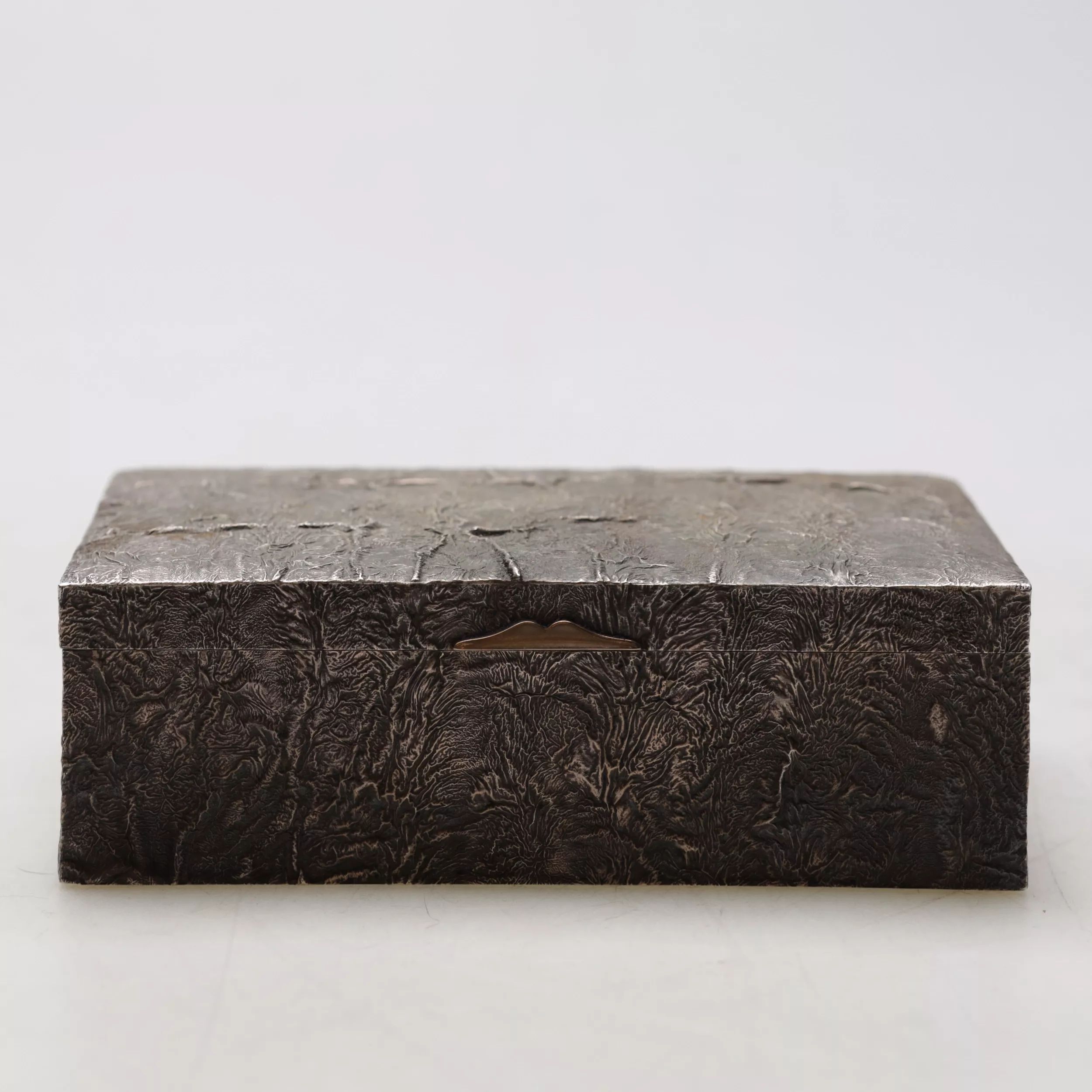 Silver box for cigarettes Nugget Finland. Early 20th century. - Image 2 of 8