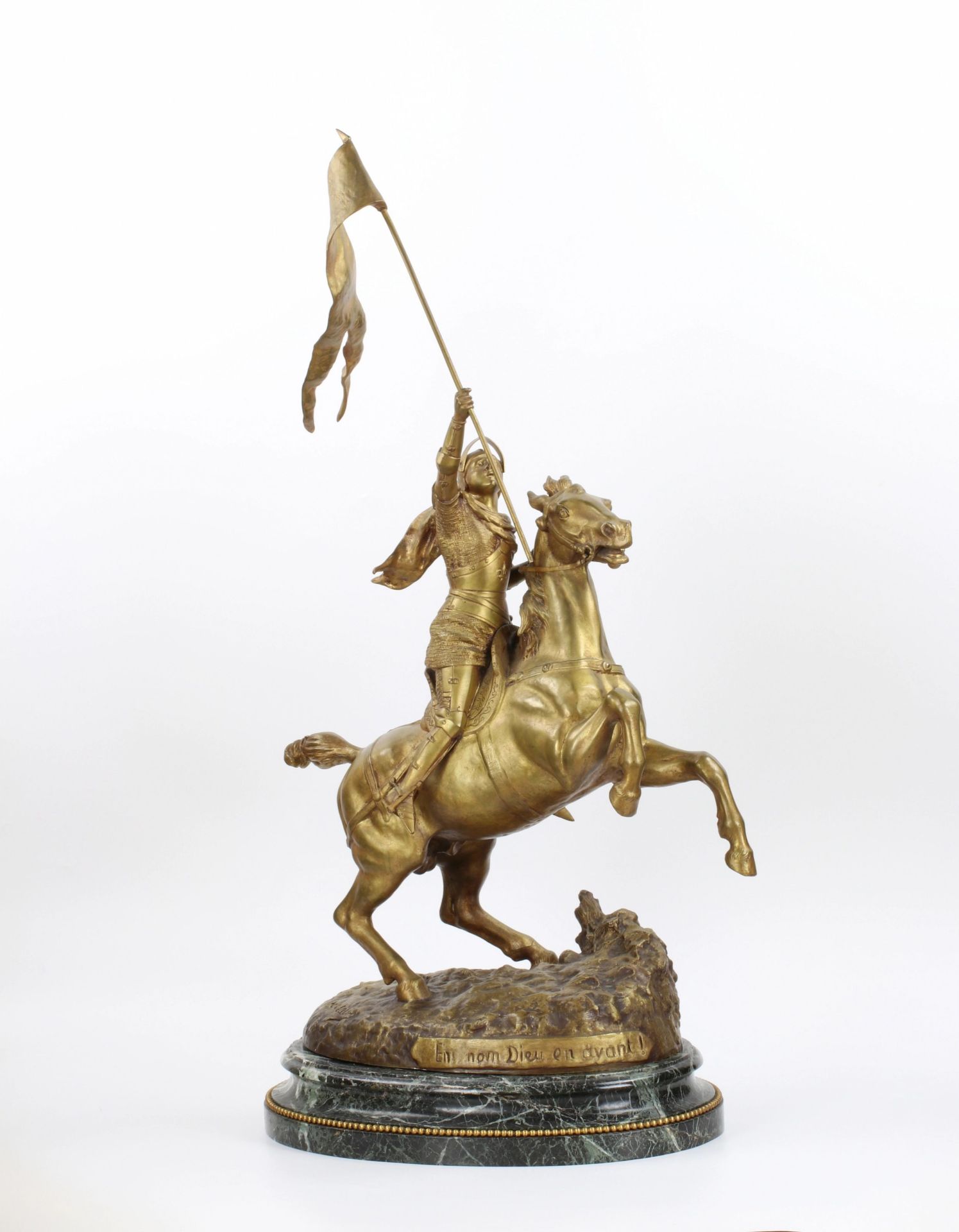 Heroic bronze of an equestrian knight. - Image 10 of 10