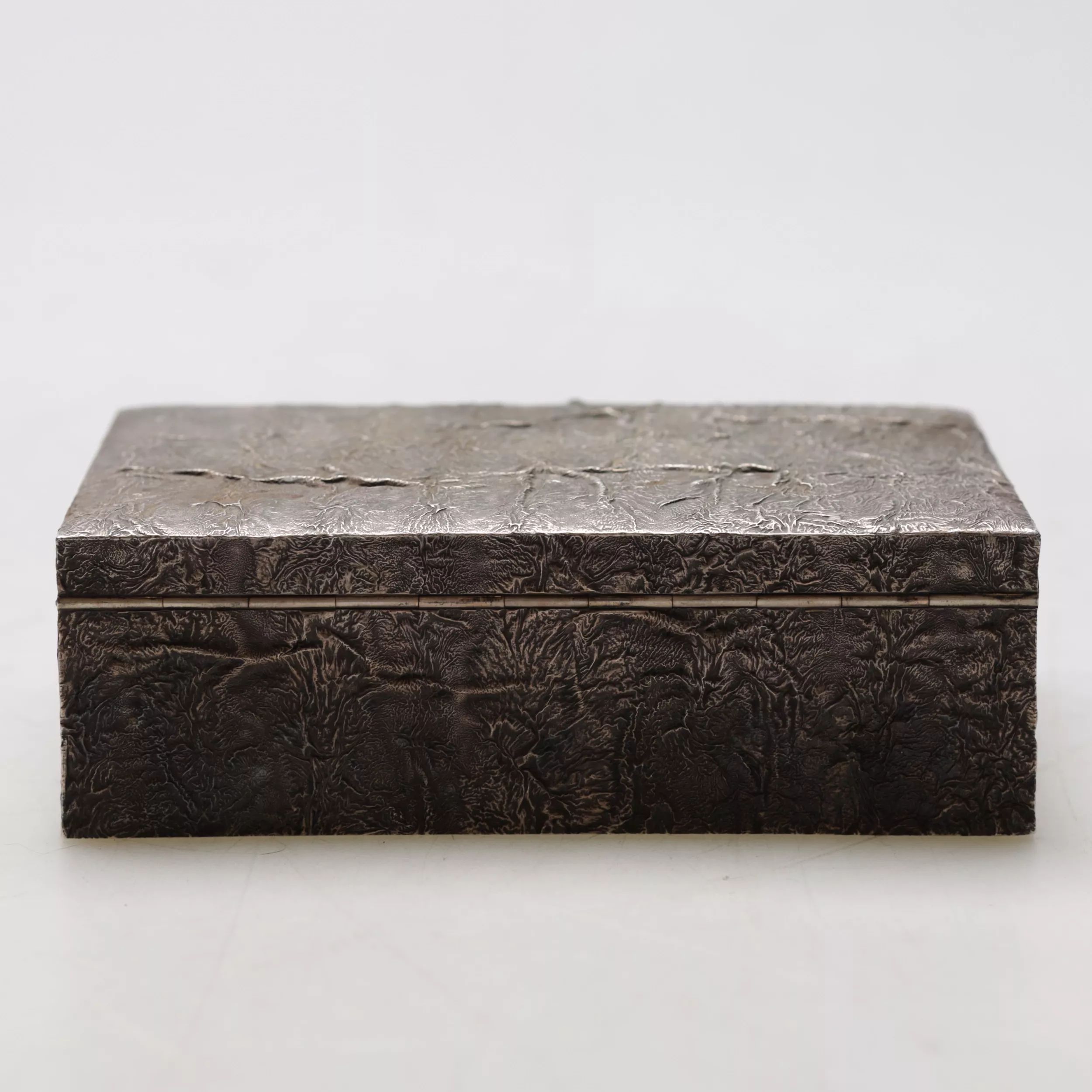 Silver box for cigarettes Nugget Finland. Early 20th century. - Image 5 of 8