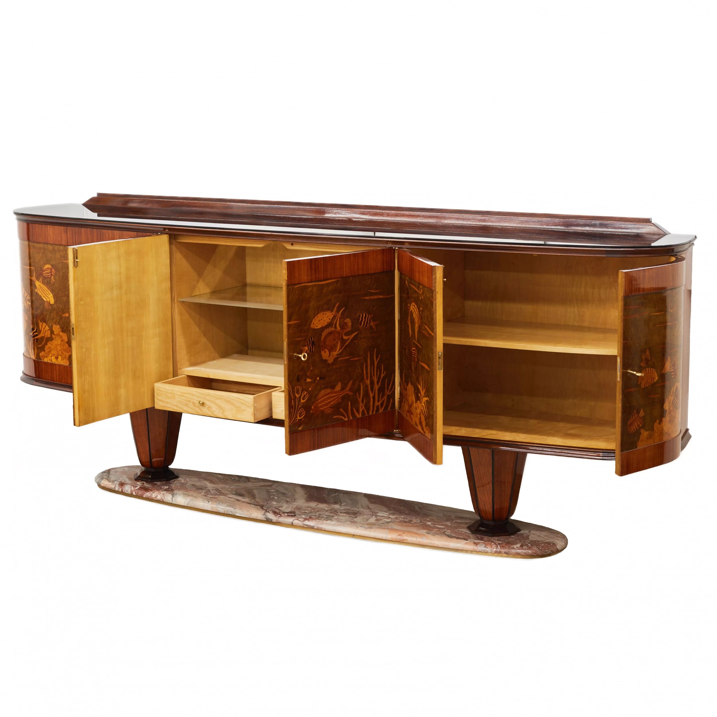 Vittorio Dassi. Grandiose furniture set in Art Deco style. - Image 4 of 11