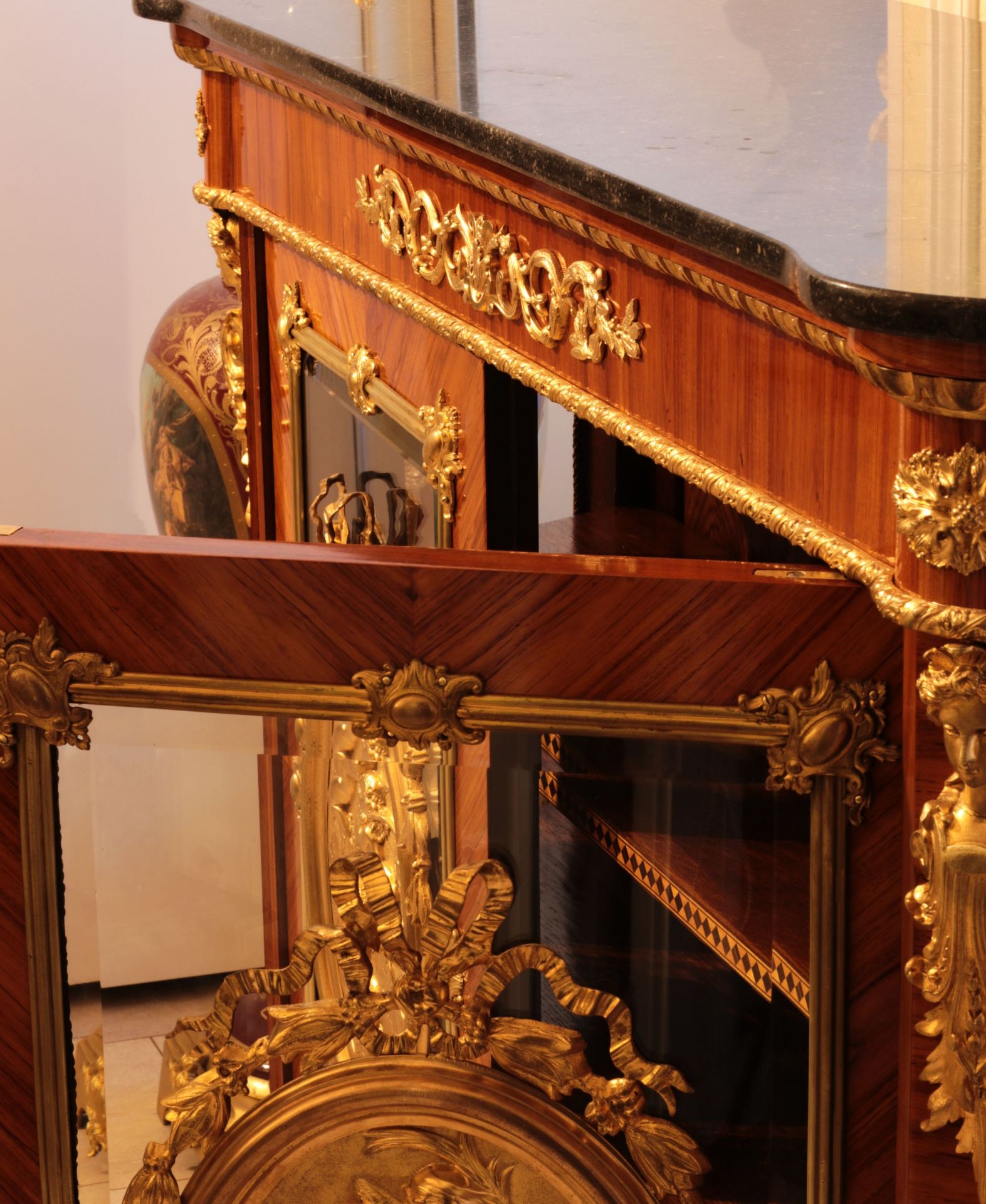 Large chest of drawers in Louis XVI style. The end of the 19th century. - Image 5 of 8