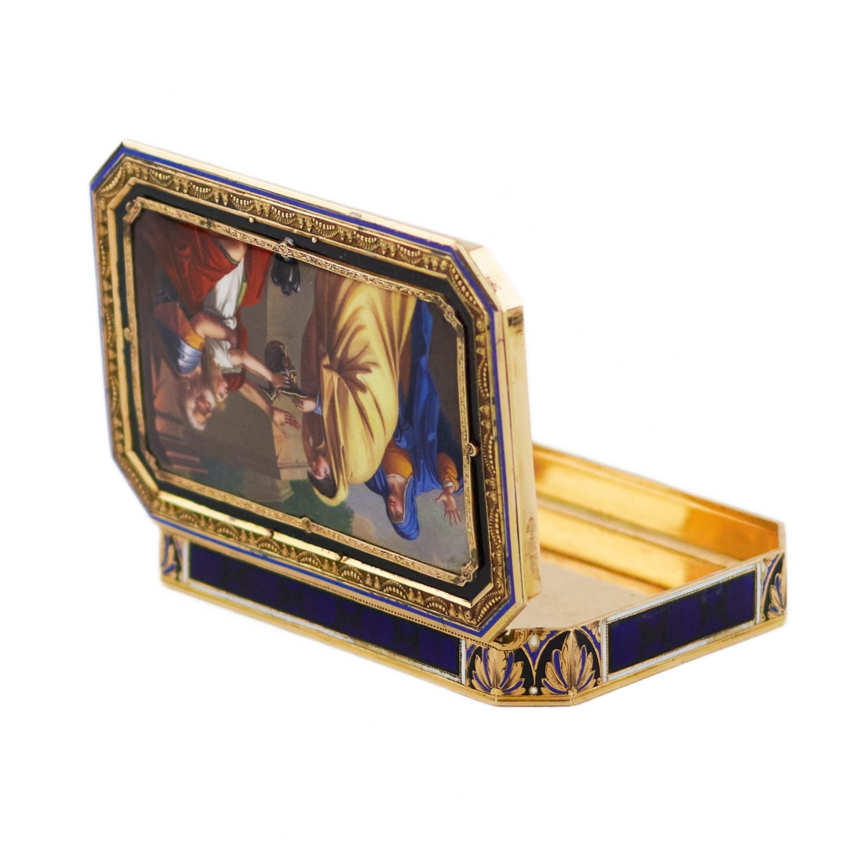 Gold snuff box with enamel. Jean George Remond & Compagnie. 1810. - Image 4 of 6