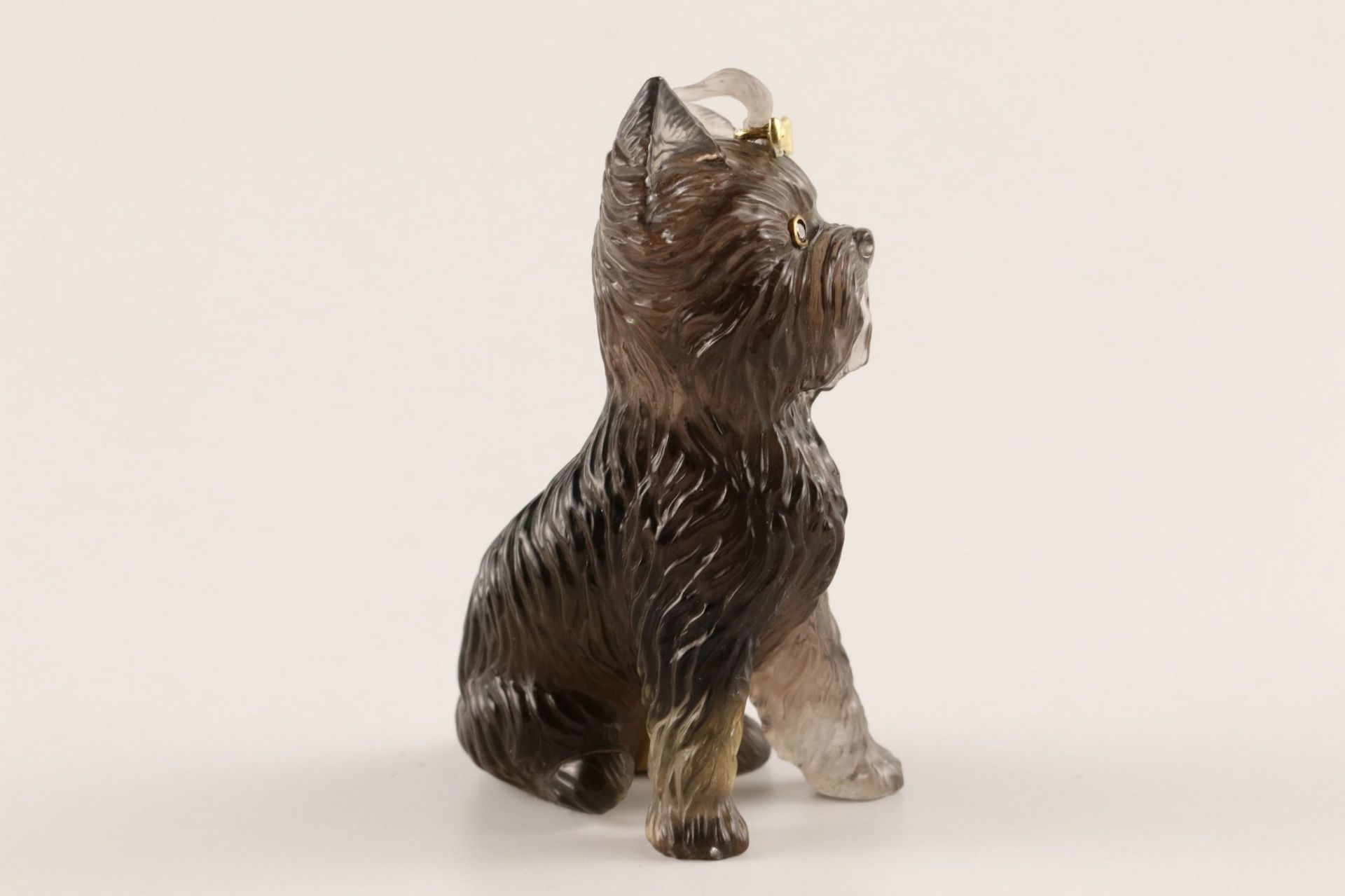 Stone-cut figurine Yorkshire Terrier in the style of Faberge 20th century. - Image 3 of 5