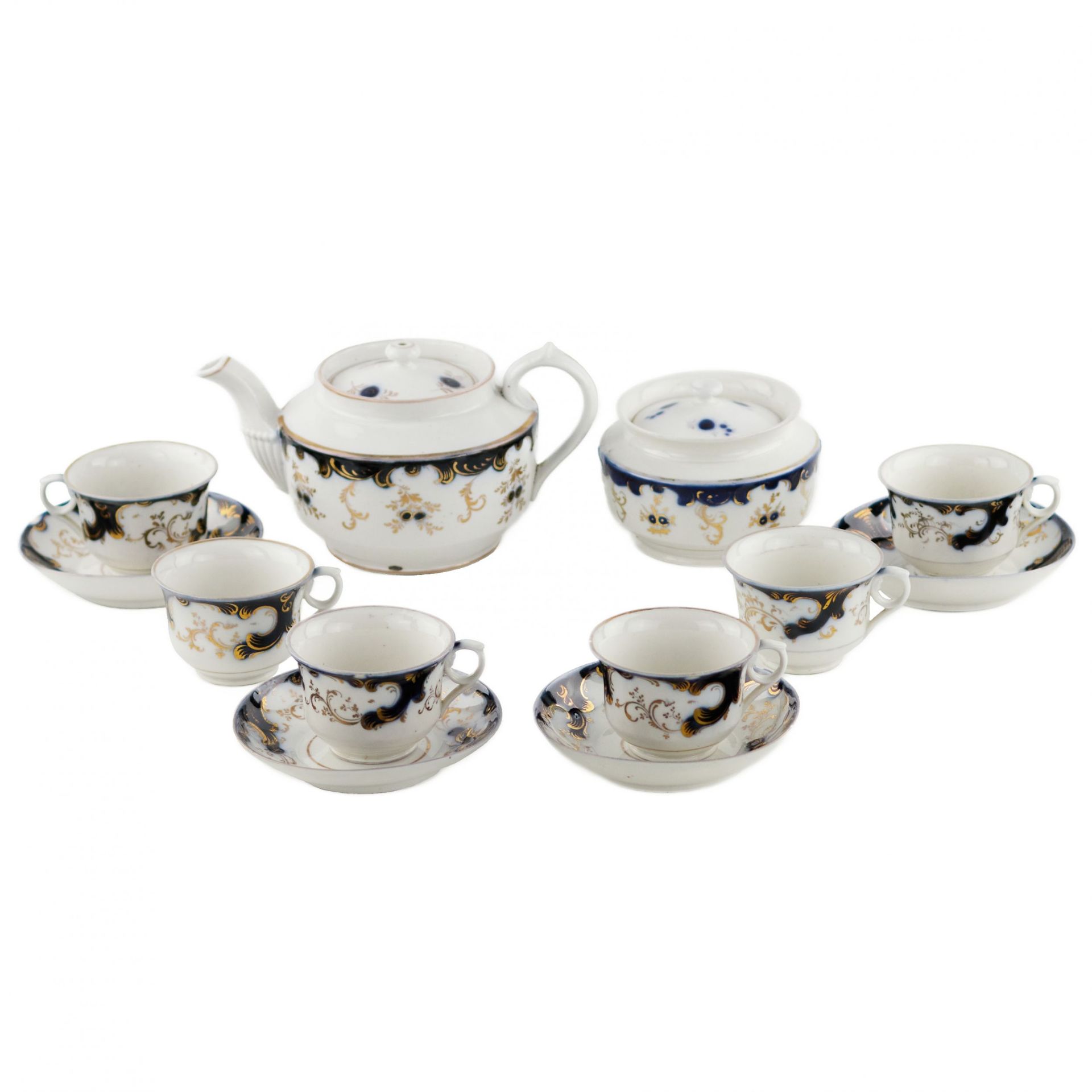 Kuznetsov`s tea porcelain service. Riga, mid-19th century.