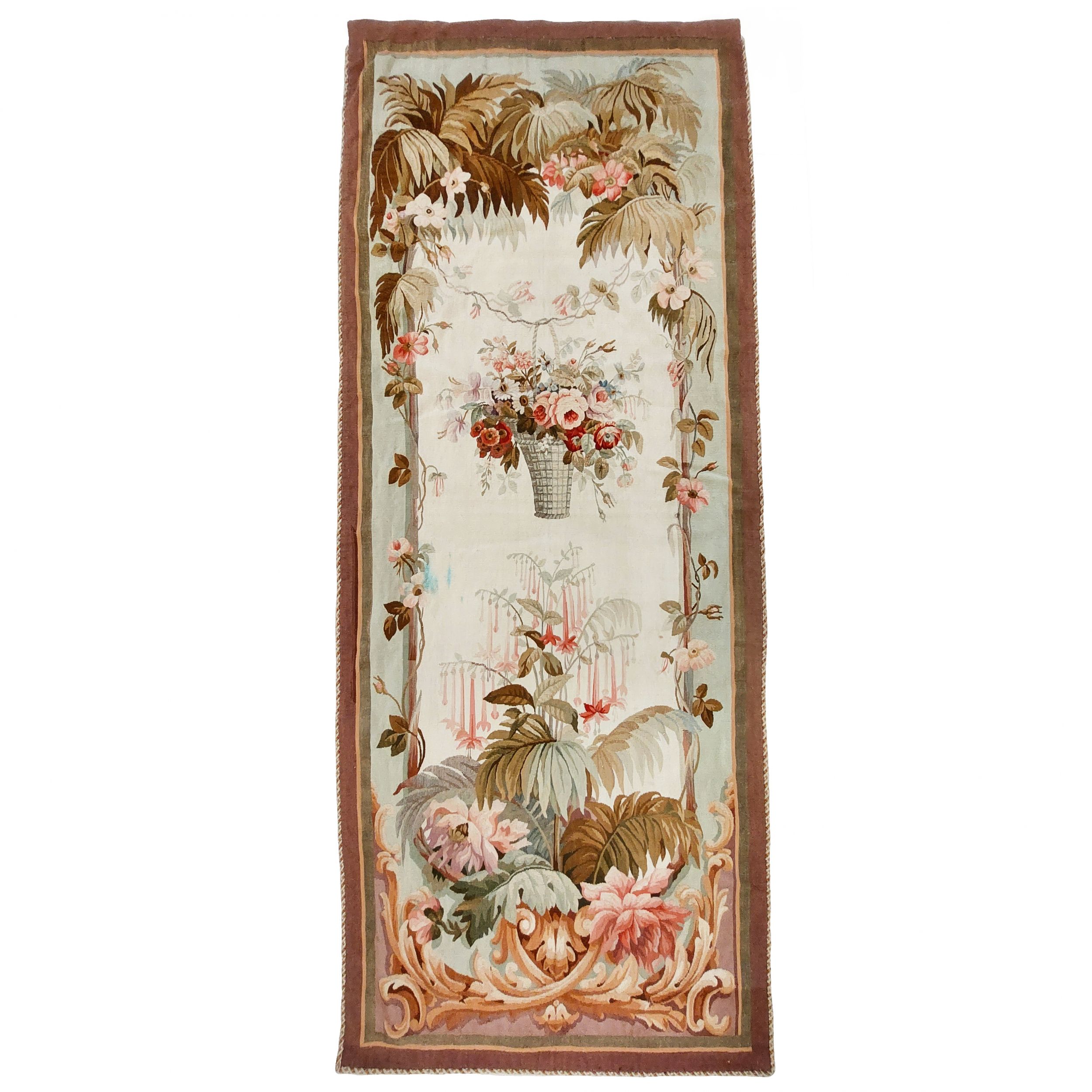 Pair of 19th century Aubusson style tapestries - Image 4 of 9