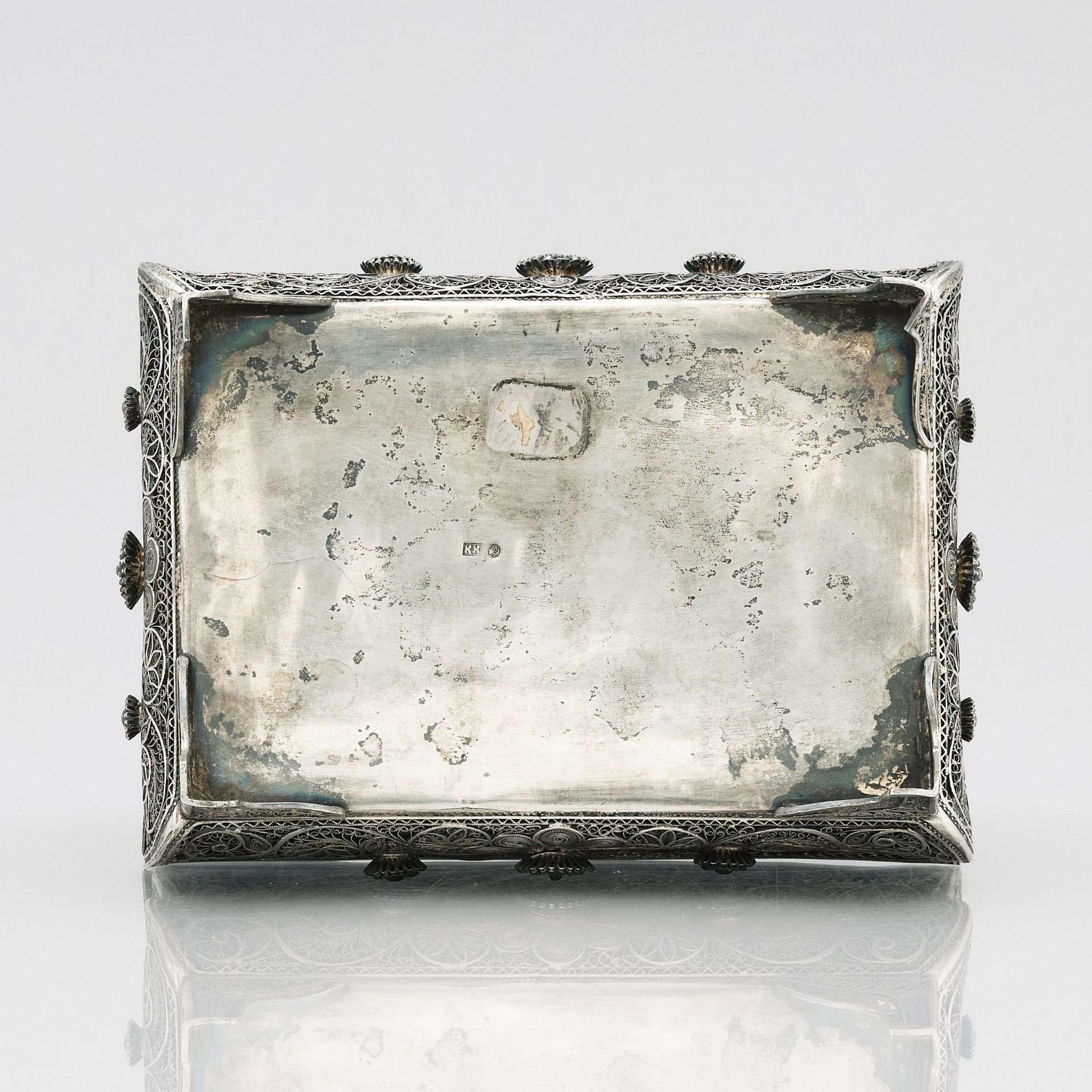 Silver filigree box from the 19th century. Odessa, Russian Empire, 1898-1908 - Image 2 of 7