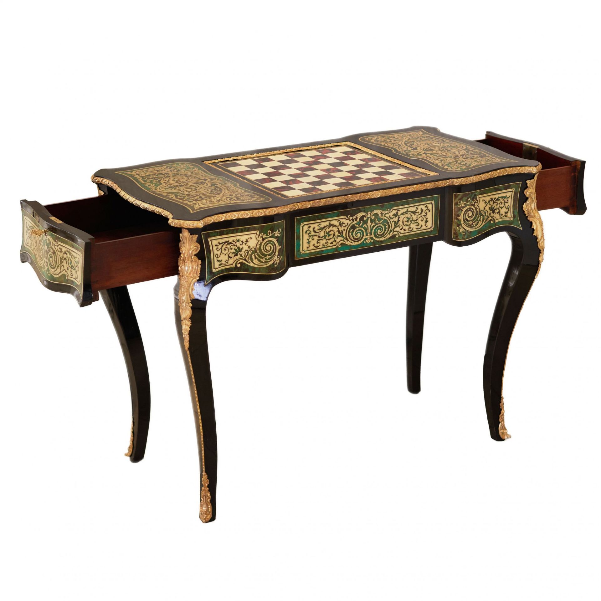Game chess table in Boulle style. France. Turn of the 19th-20th century. - Image 6 of 11