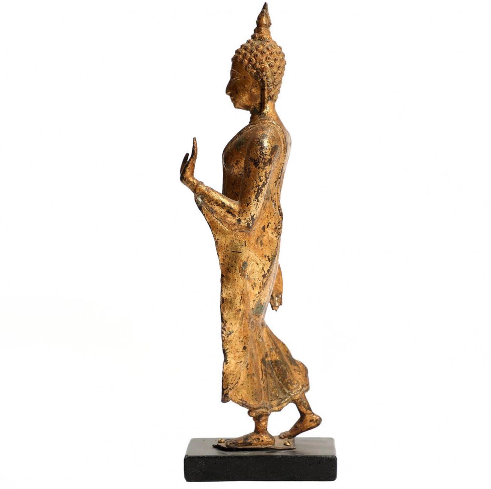 Figure of the Walking Buddha. 19th century - Image 3 of 3