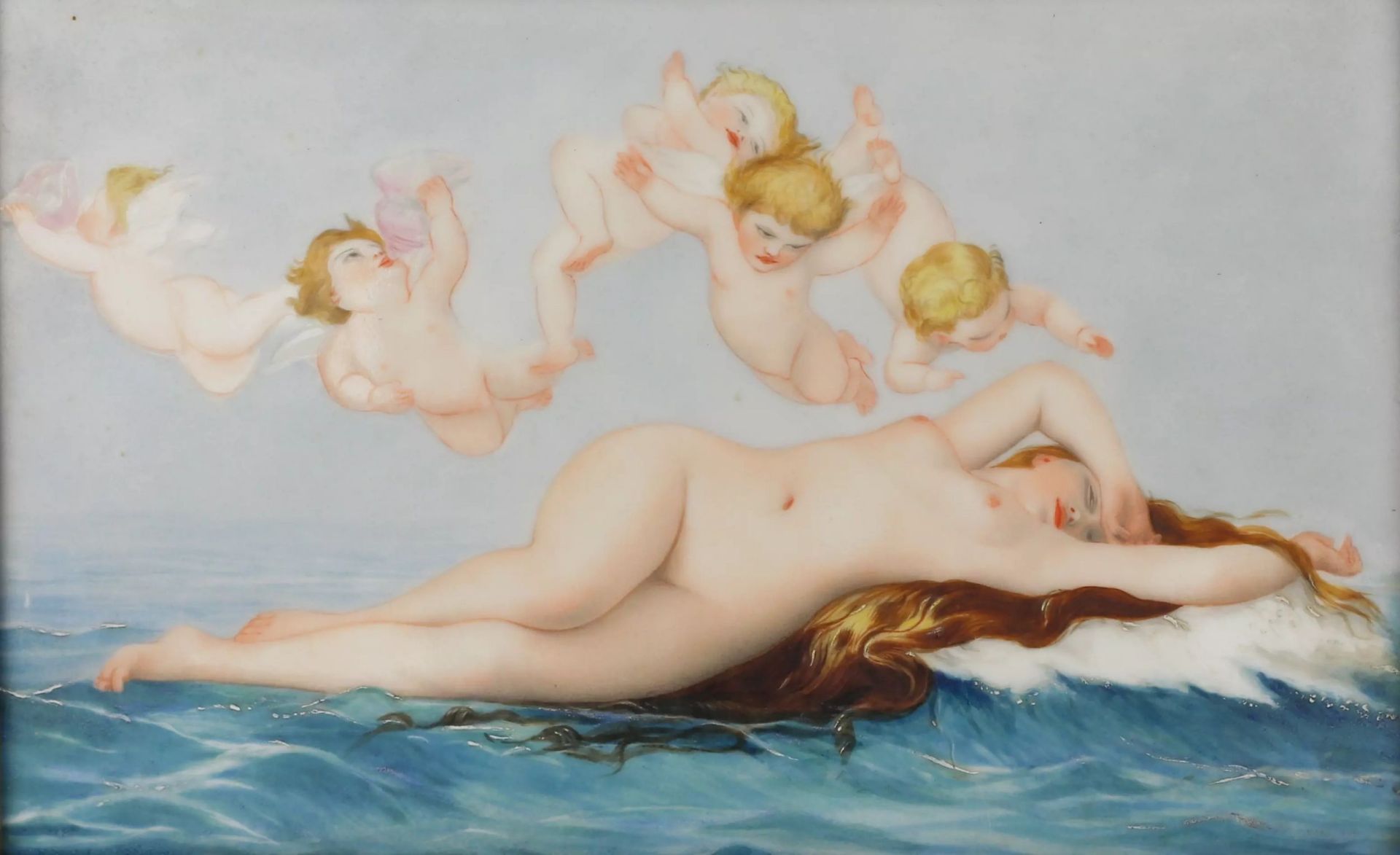 Porcelain plaque The Birth of Venus. Alexandre Cabanel. Late 19th century - Bild 2 aus 3