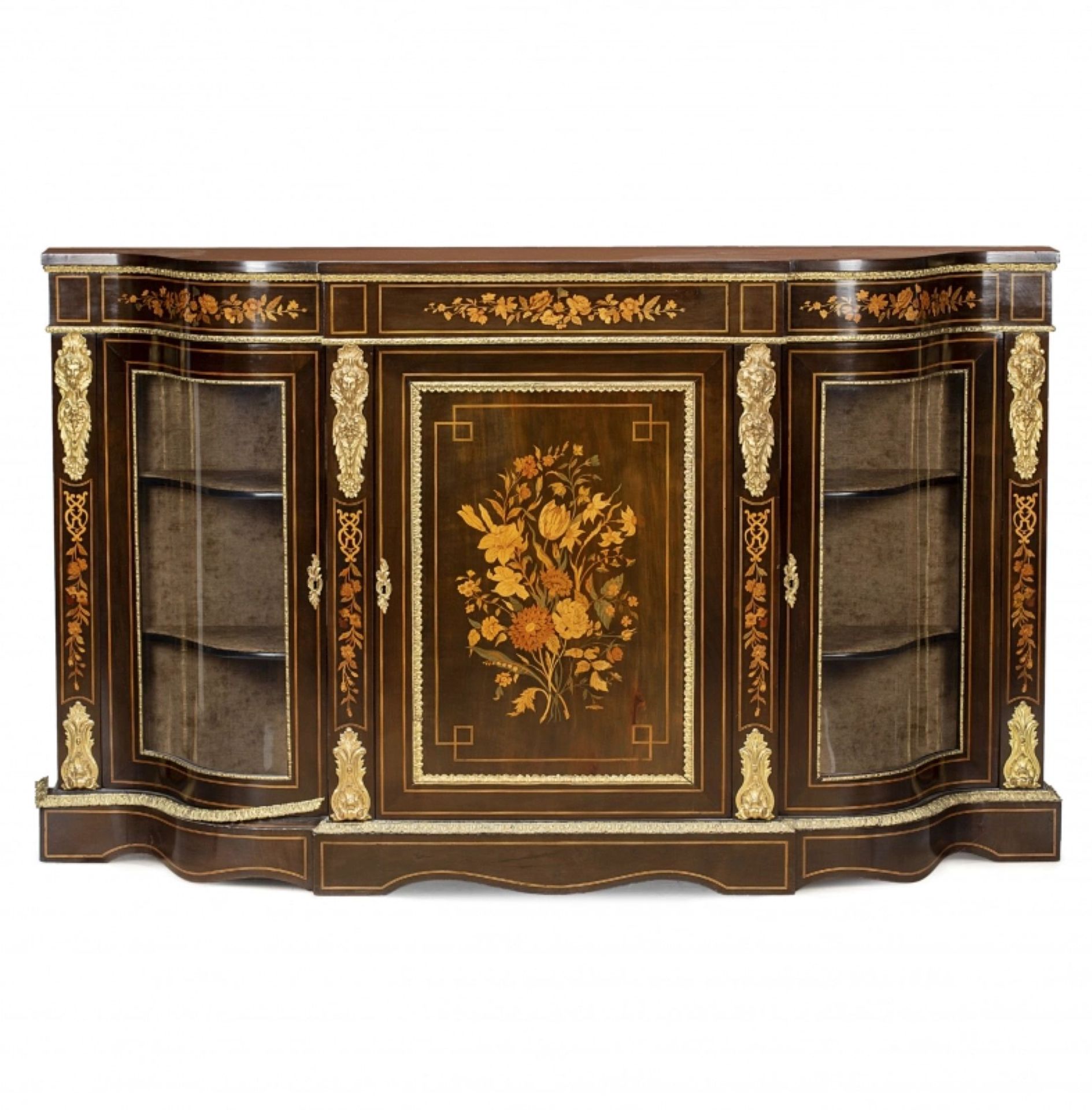 Three-door chest of drawers in Napoleon III style.