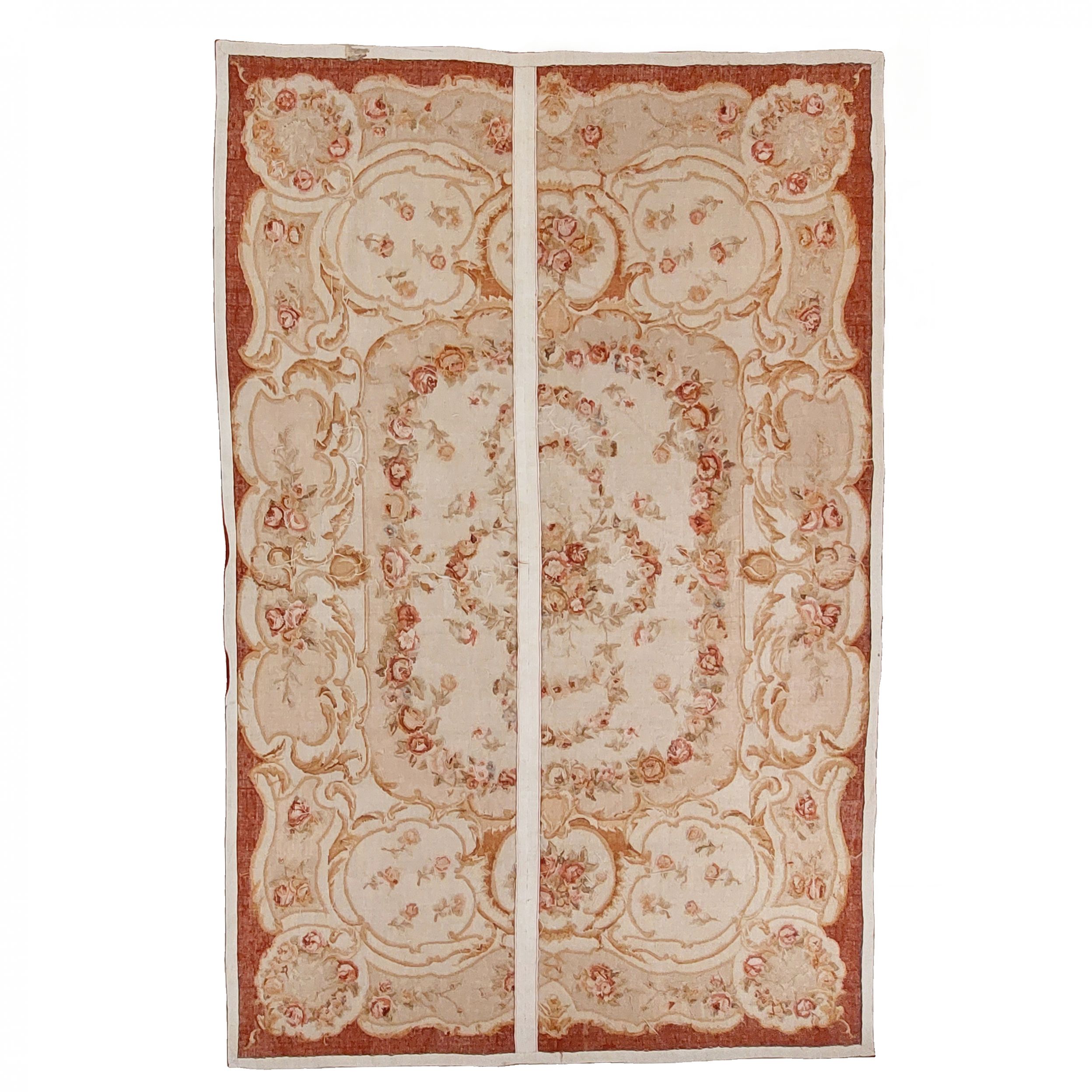 19th century French carpet in Aubusson style. - Bild 7 aus 8