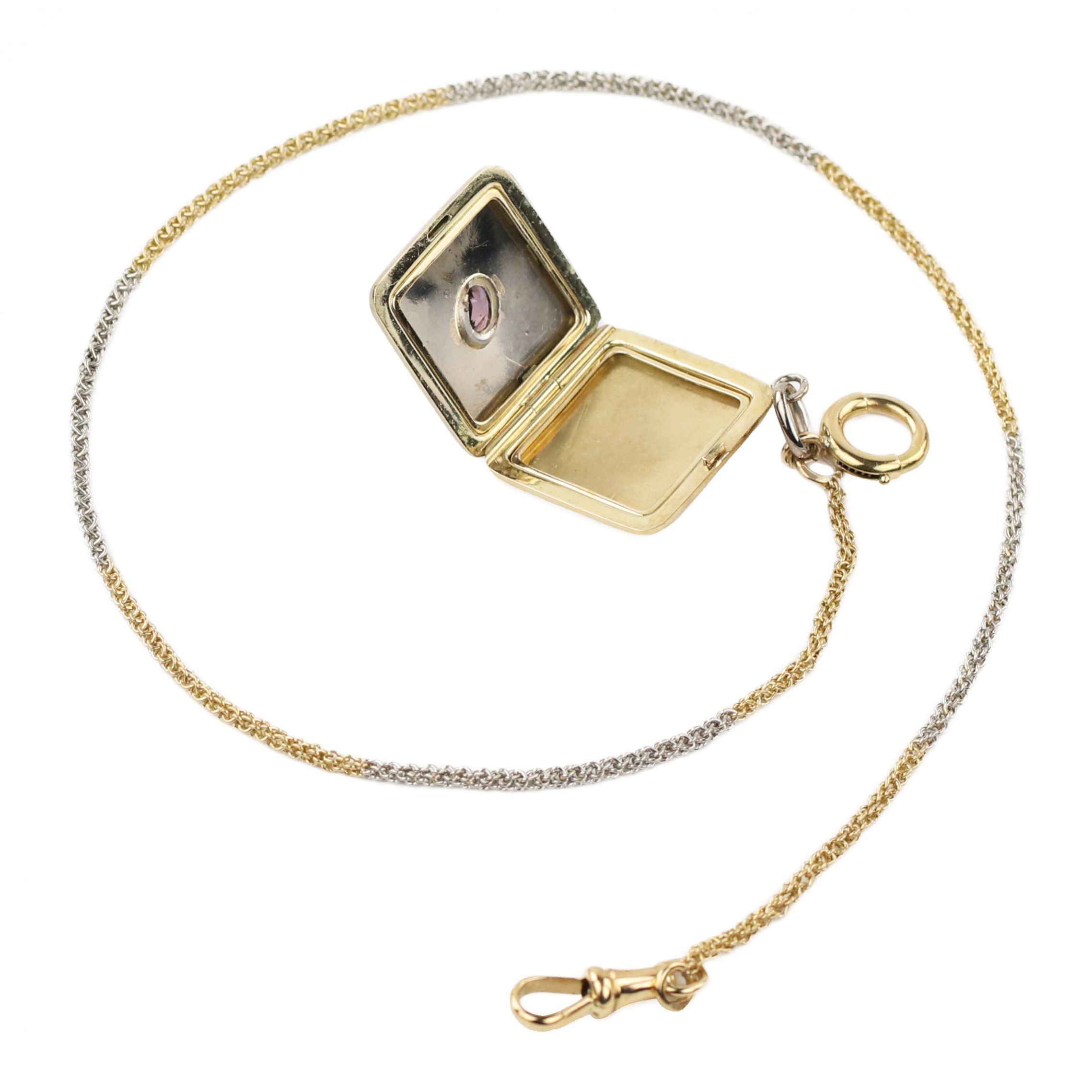 Russian gold chain for pocket watches with a diamond-shaped pendant. The turn of the 19th-20th centu - Image 2 of 9