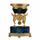 Unique mantel clock, made of glass and bronze. Royal Russia. Early 19th century.