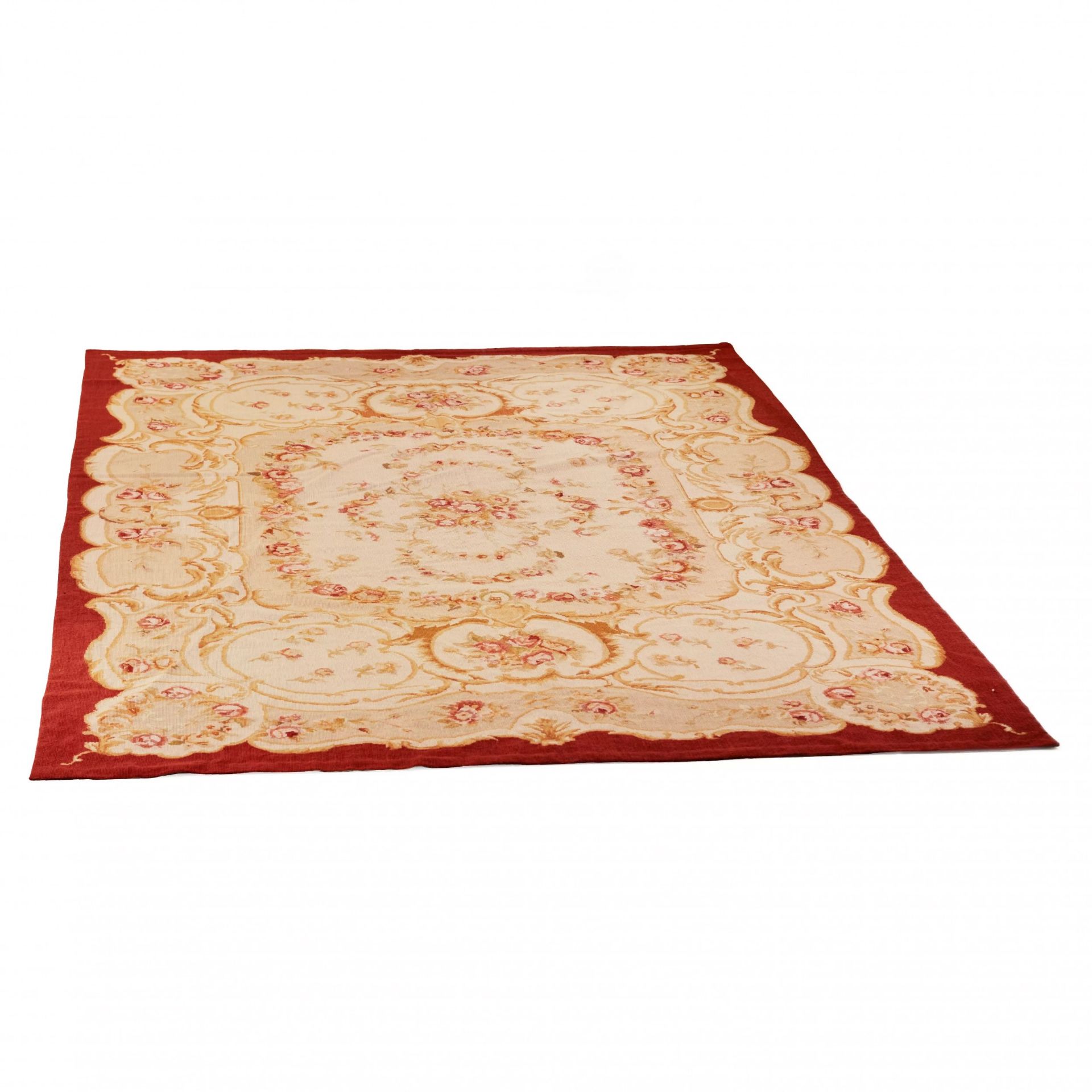 19th century French carpet in Aubusson style. - Bild 2 aus 8