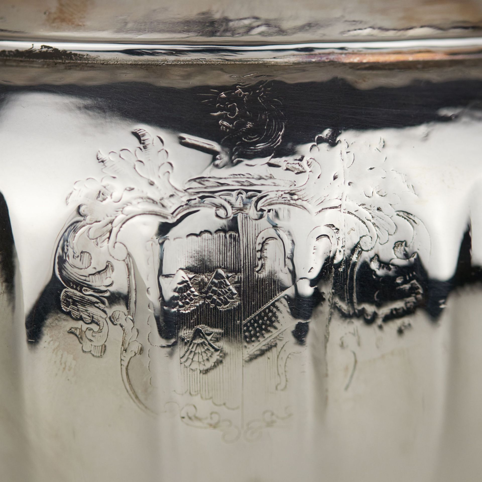 Pair of large, embossed silver wine coolers. England. 1804 Stephen Adams. - Image 8 of 10