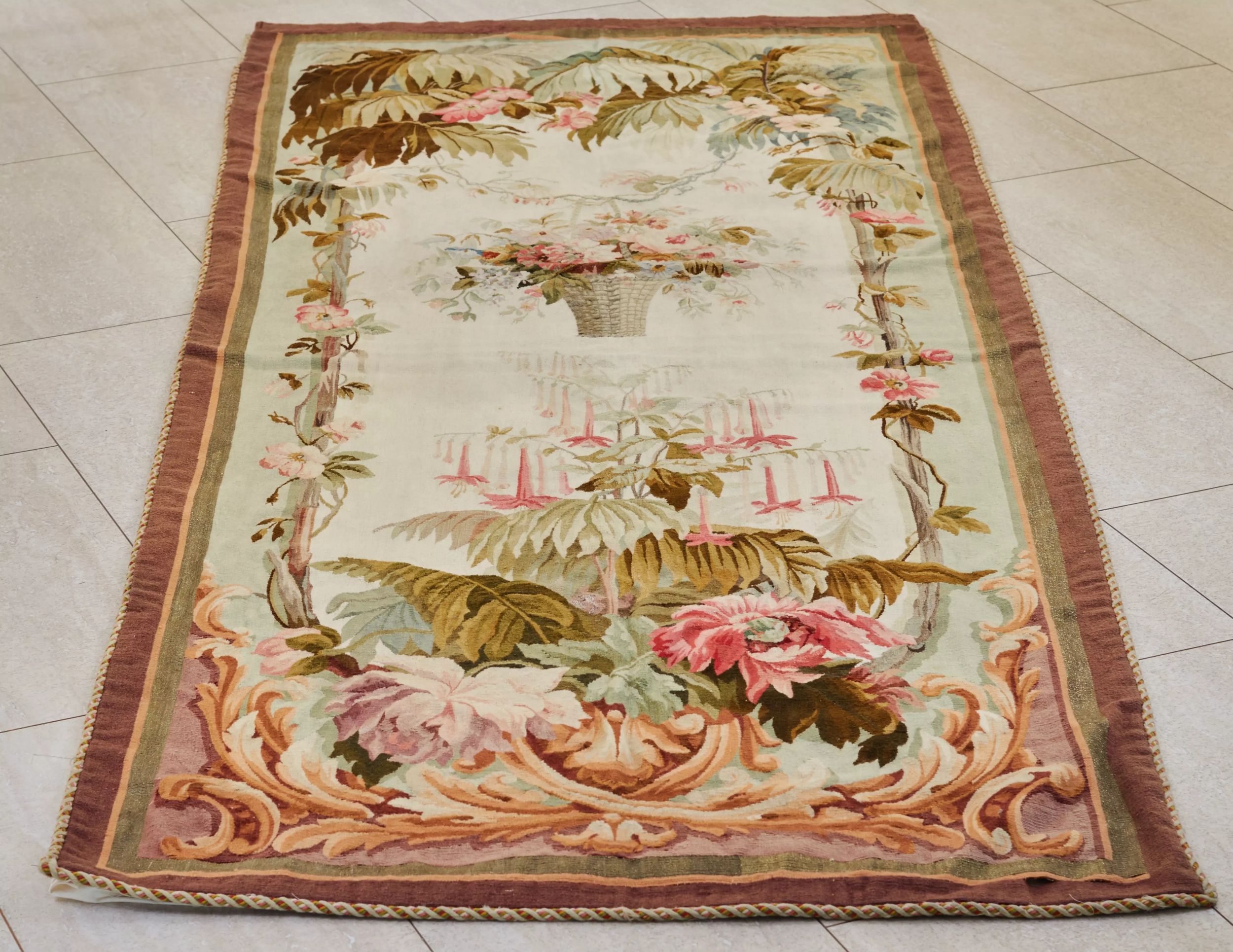 Pair of 19th century Aubusson style tapestries - Image 3 of 9