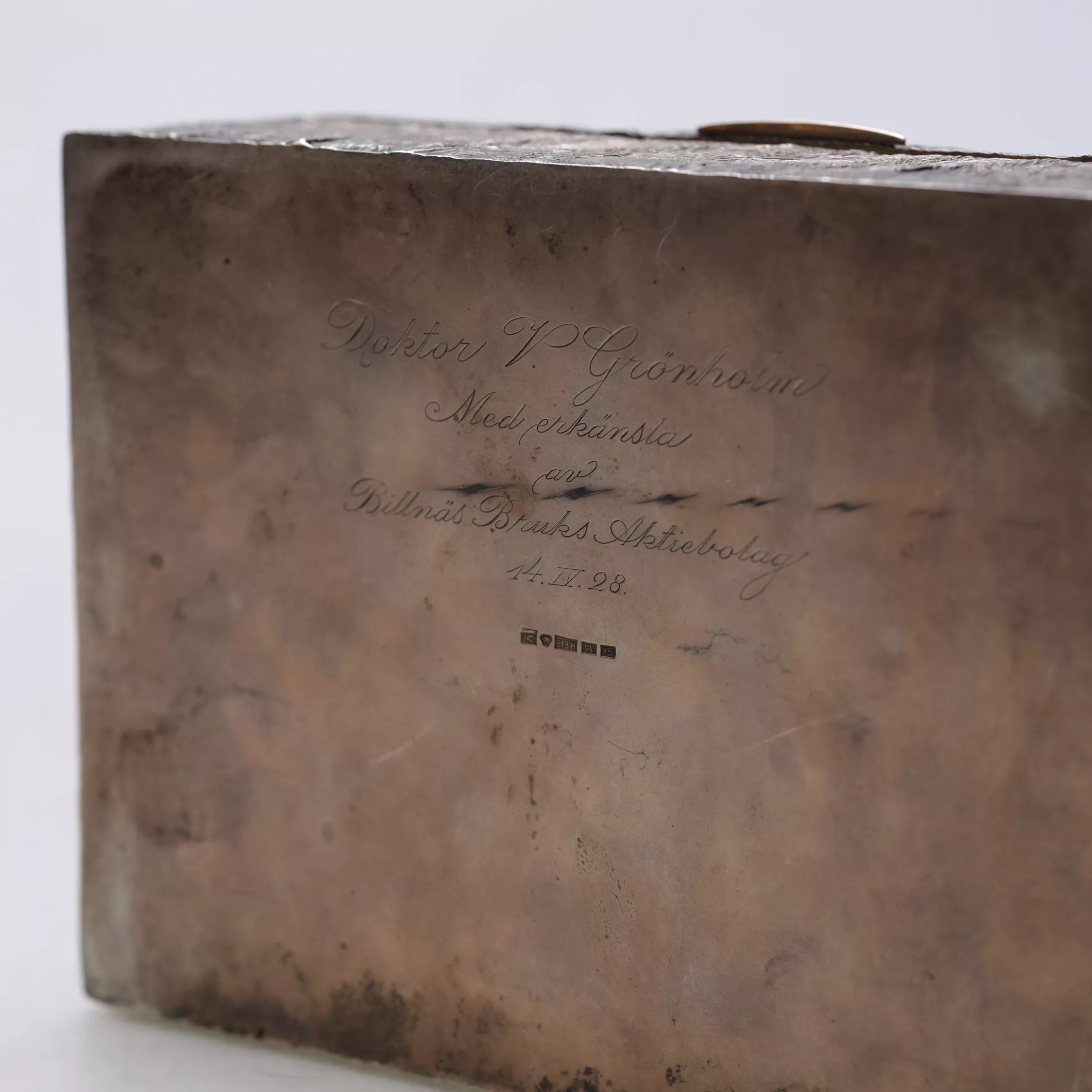 Silver box for cigarettes Nugget Finland. Early 20th century. - Image 7 of 8