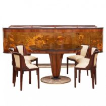 Vittorio Dassi. Grandiose furniture set in Art Deco style.