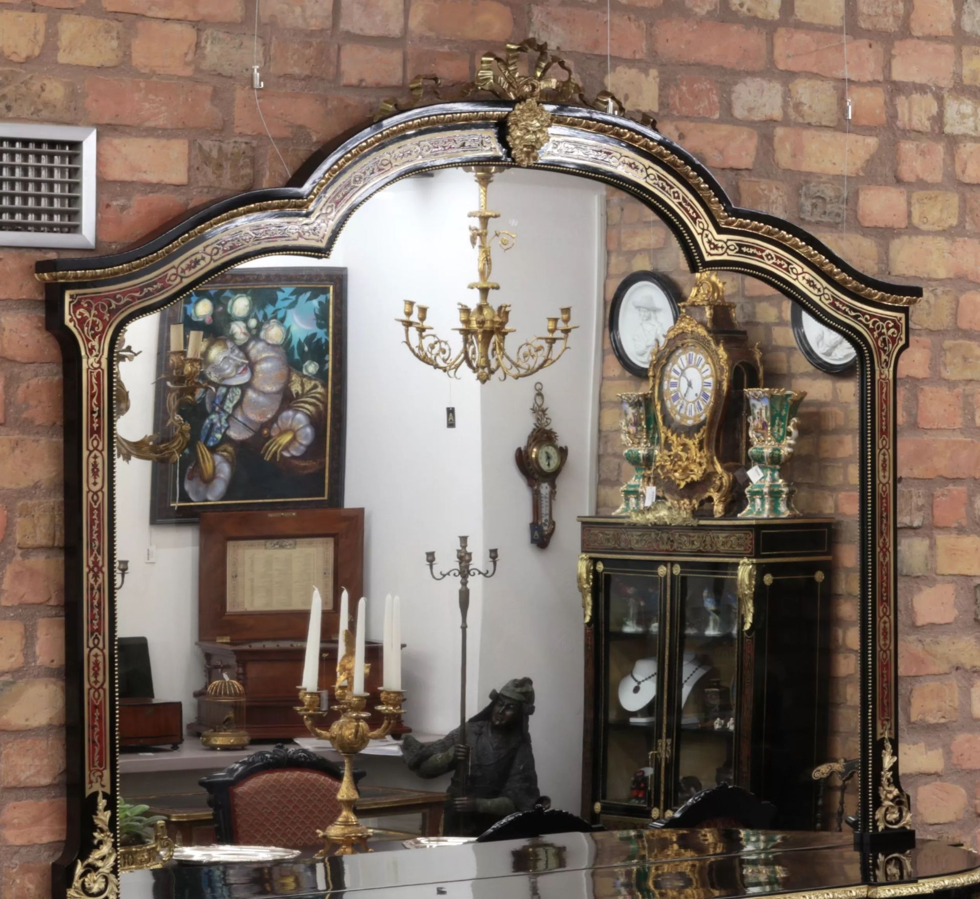 Luxurious chest of drawers with mirror in the Boulle style. France, 19th century. - Bild 5 aus 10