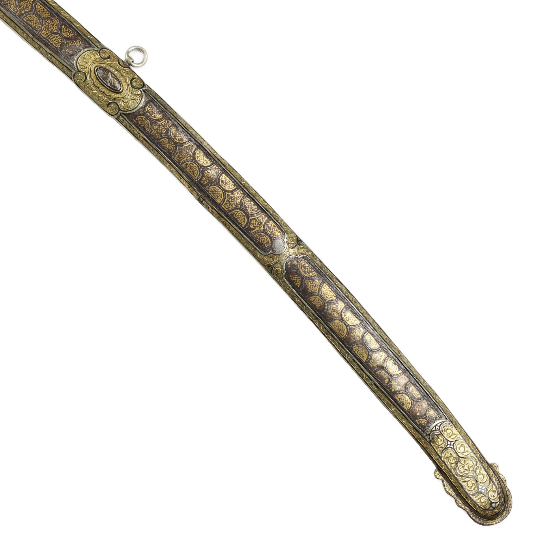 Caucasian saber with gilded silver and ivory decor. Russia. 19th century. - Image 3 of 8