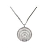 Chopard white gold pendant with diamonds.