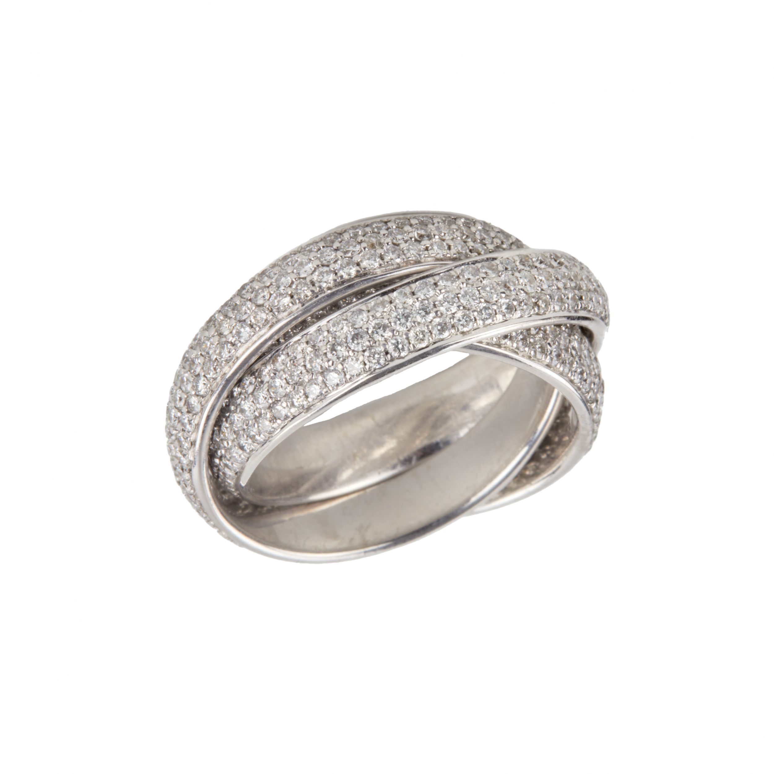 18K White gold ring with diamonds. - Image 2 of 6