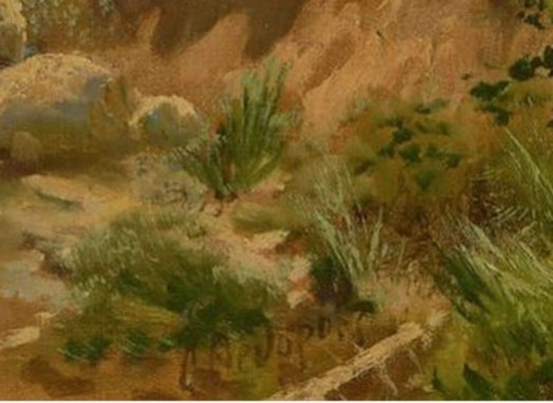 Simeon Fedorov. Landscape Summer day. Second half of the 19th century. - Bild 2 aus 3