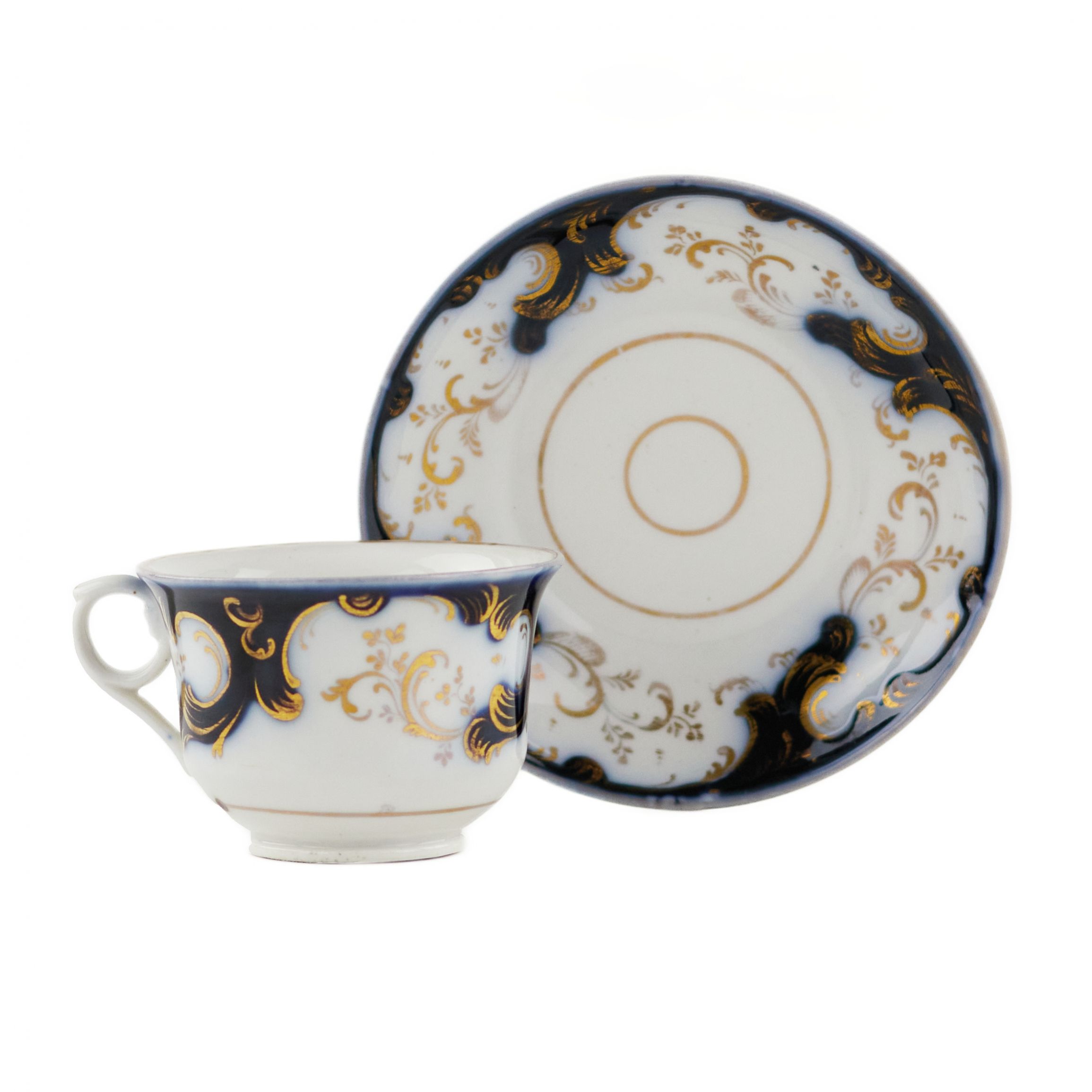 Kuznetsov`s tea porcelain service. Riga, mid-19th century. - Image 6 of 8