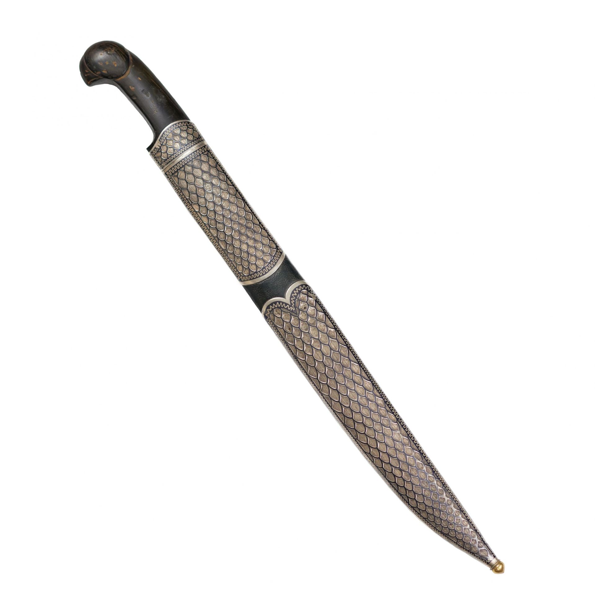 Caucasian dagger in silver. Georgia, 19th century. - Bild 4 aus 5