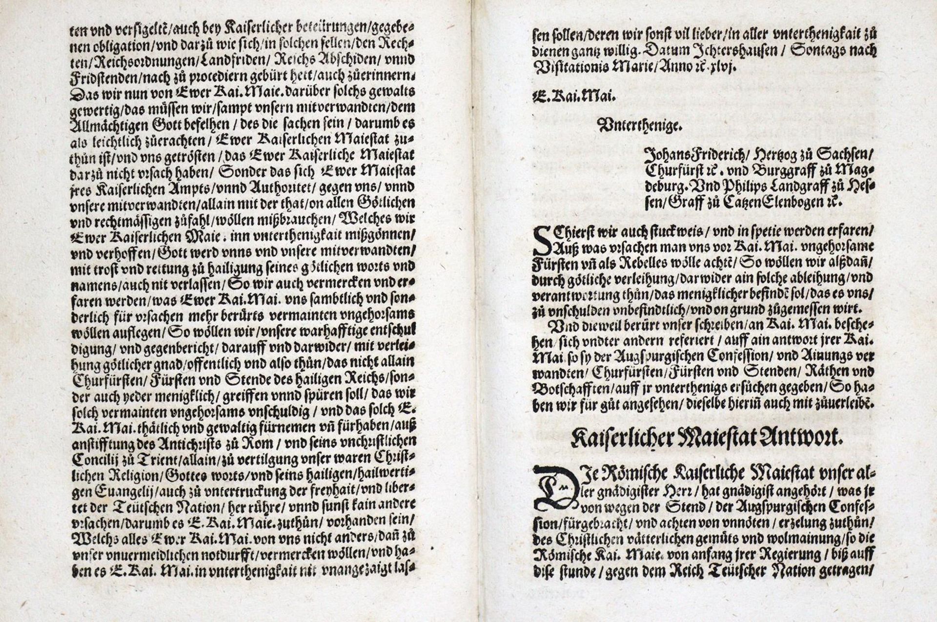 Johann Friedrich I. Kurfürst v. Sachsen u. Philipp v. Hessen. - Bild 2 aus 3