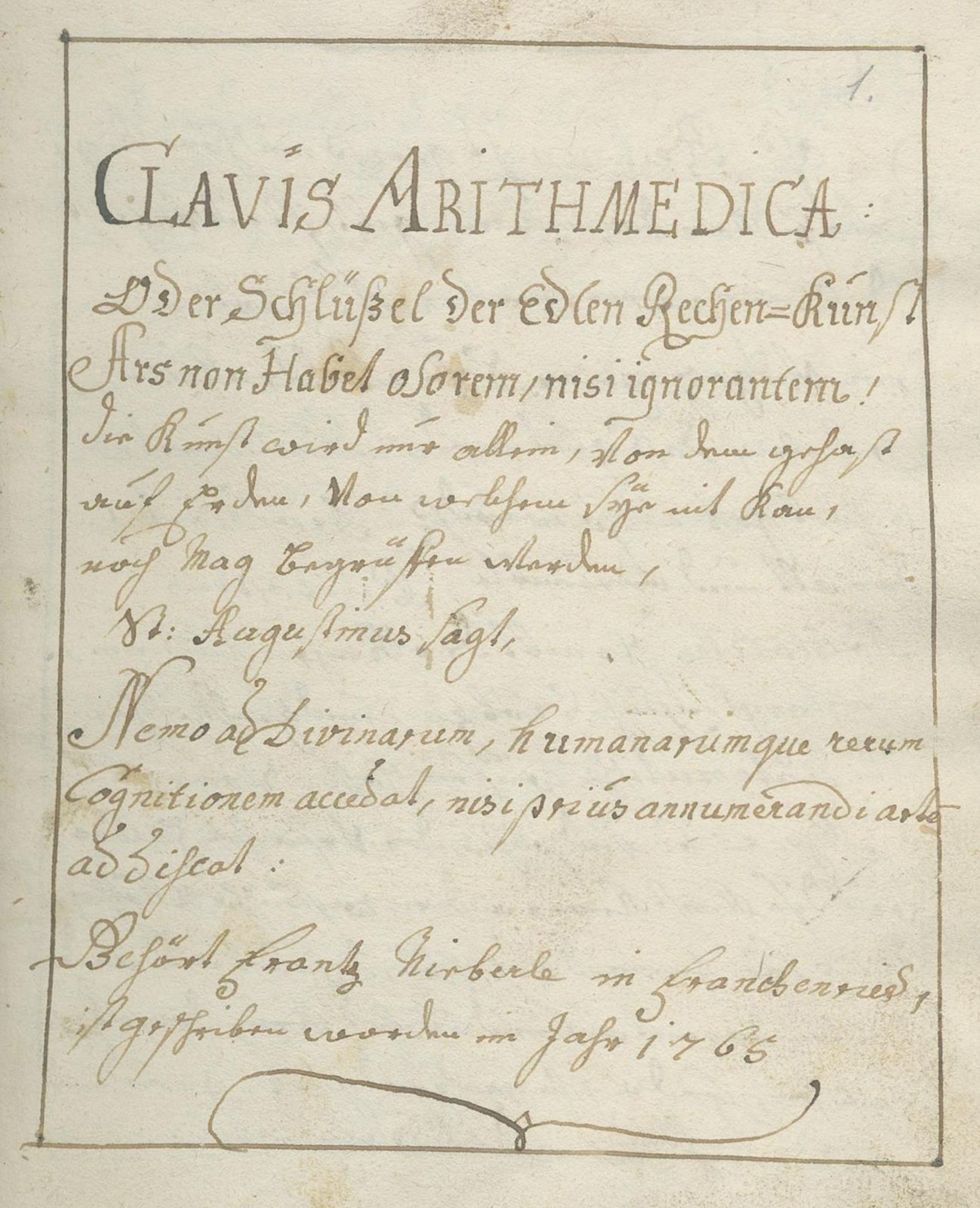 Clavis Arithmedica