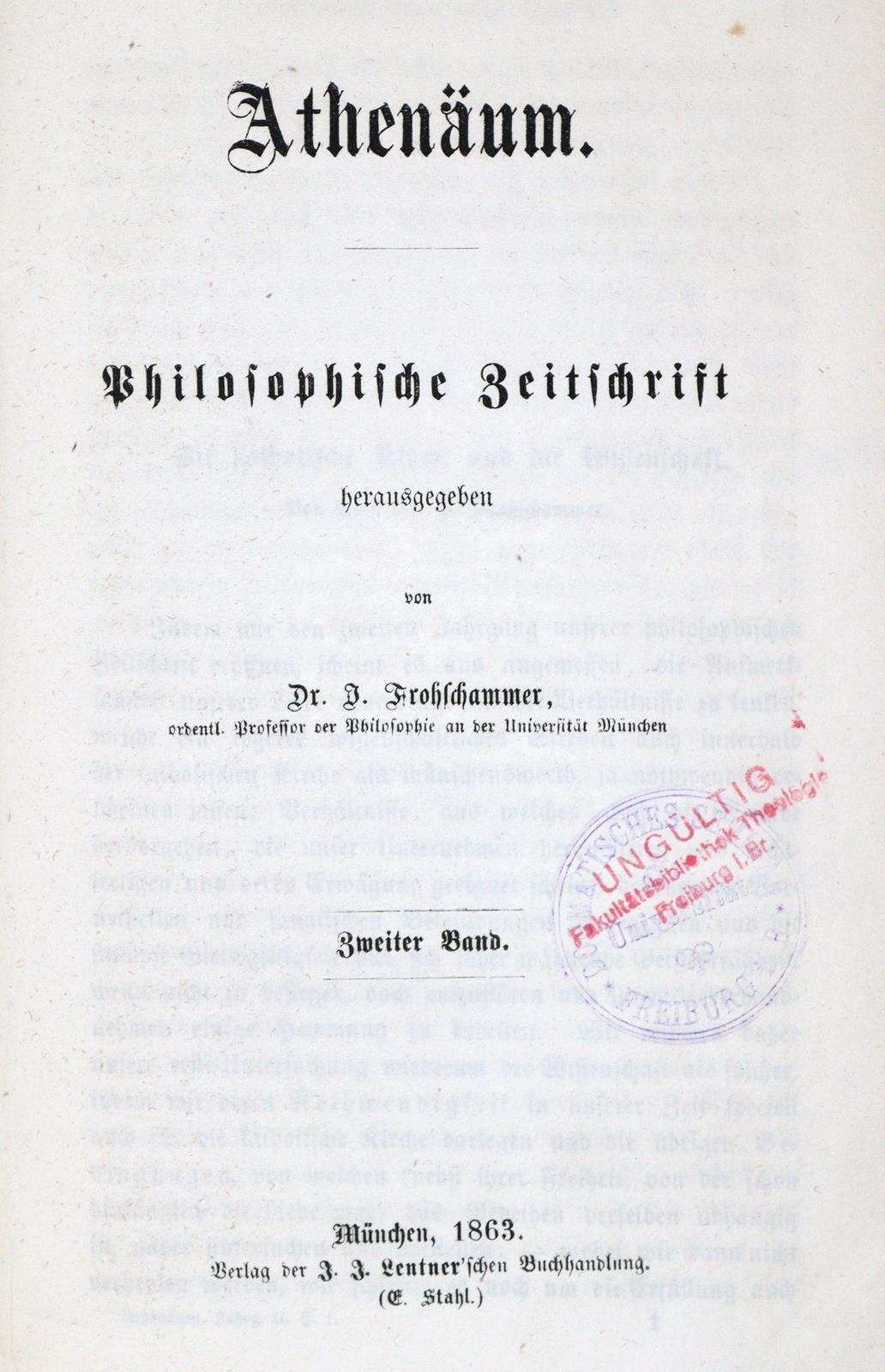 Frohschammer,J. (Hrsg.). - Image 3 of 4