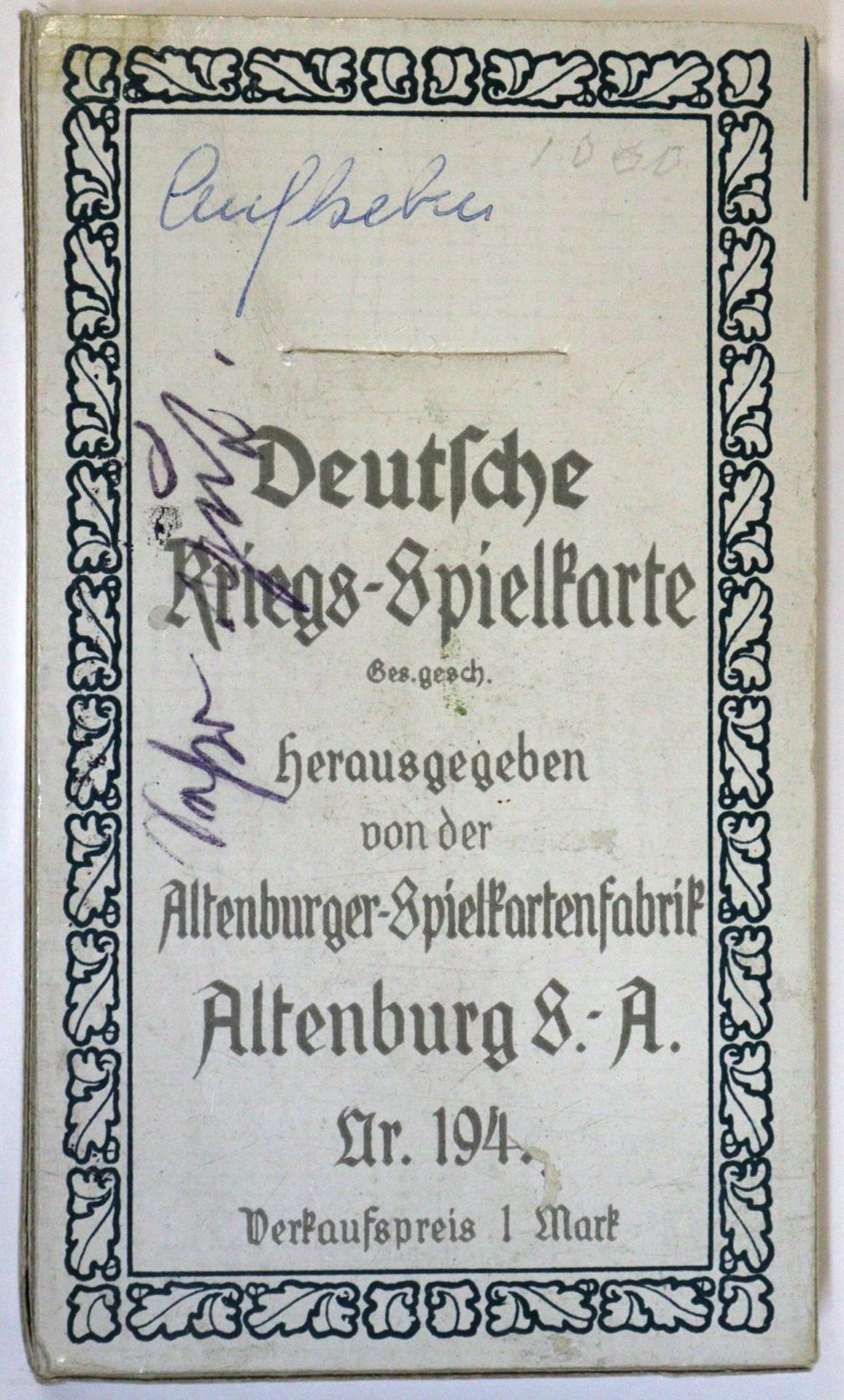 Deutsche Kriegs-Spielkarte. - Image 7 of 7