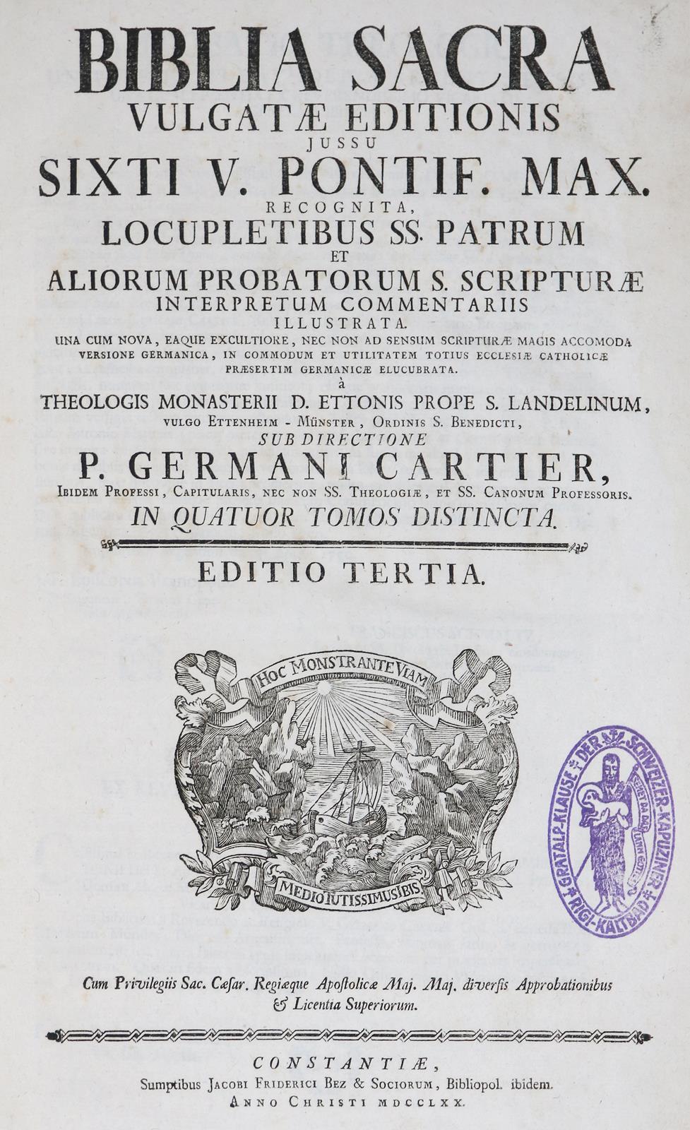 Biblia latino-germanica. - Bild 3 aus 3
