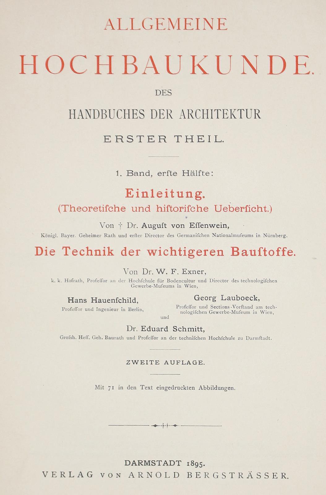 Handbuch der Architektur. - Image 3 of 3