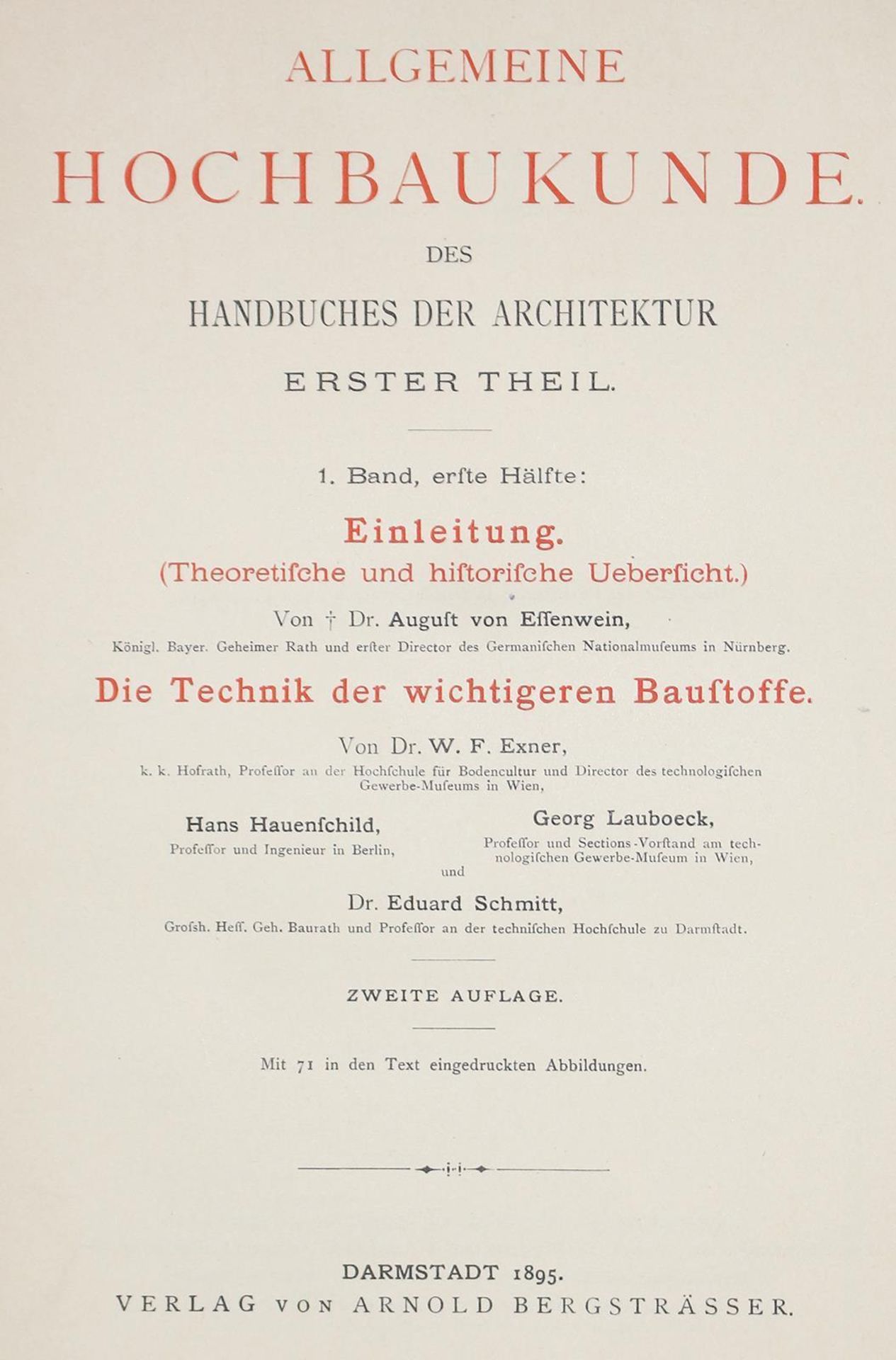Handbuch der Architektur. - Image 3 of 3