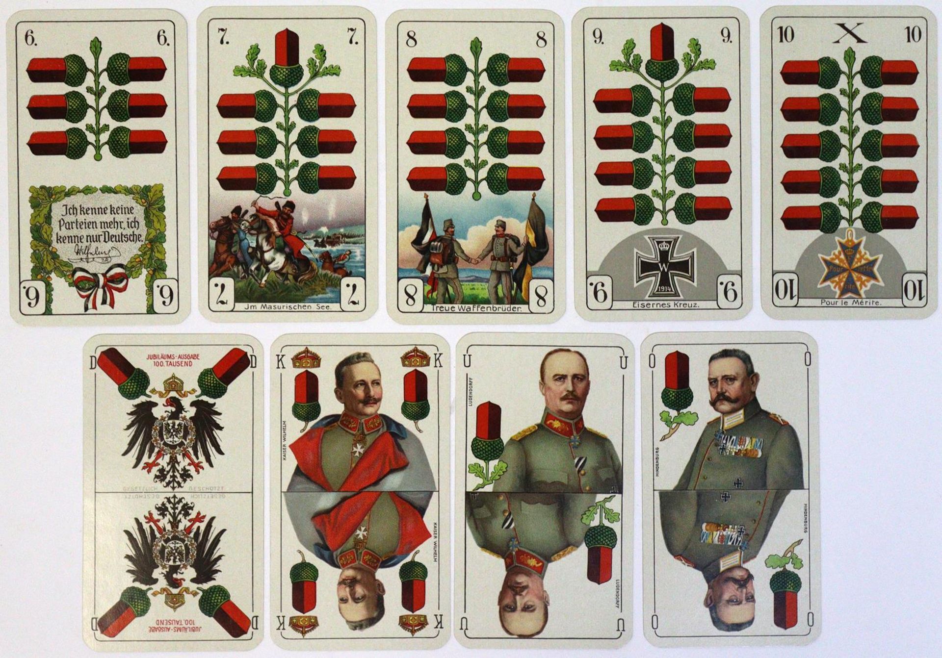 Deutsche Kriegs-Spielkarte. - Image 4 of 7