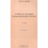 Böök, Eero E. Ottelut Suomen Shakkimestaruudesta. 42 kuviota. Helsinki, Surdus, 1934. 8°. Mit vielen