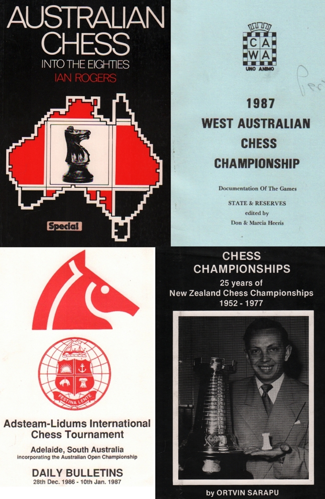 Rogers, I. Australian chess - into the eighties. Melbourne, Sun Books, ca. 1981. 8°. Mit Textabb.