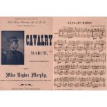 Morphy, Regina. Cavalry March, by Miss Regina Morphy. Ohne Ort 1898. Folio. Titelblatt, 2 Bll.