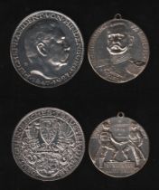 Deutschland. Medaille aus Silber (900) zum 80. Geburtstag von Reichspräsident Paul von Hindenburg.