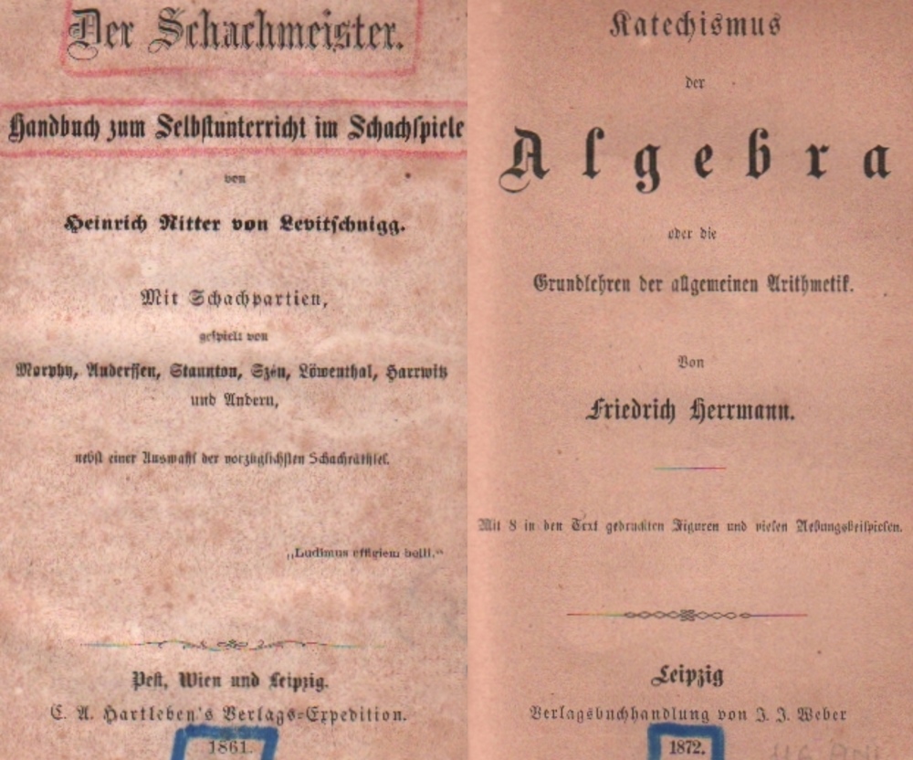 Levitschnigg, Heinrich Ritter v. Der Schachmeister. Handbuch zum Selbstunterricht im Schachspiele.