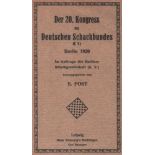 Berlin 1920. Post, E. (Hrsg.) Der 20. Kongress des Deutschen Schachbundes (E. V.) in Berlin 1920 ...