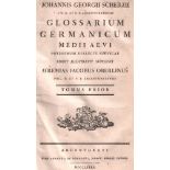 Wörterbuch. Scherz, Johann Georg. Glossarium Germanicum medii aevi potissimum dialecti suevicae